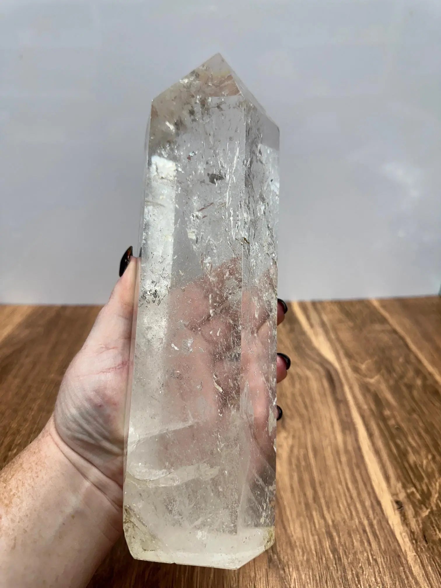 Crystal Clear XL Clear Quartz Tower 10.5 Inches Oakriver Crystals