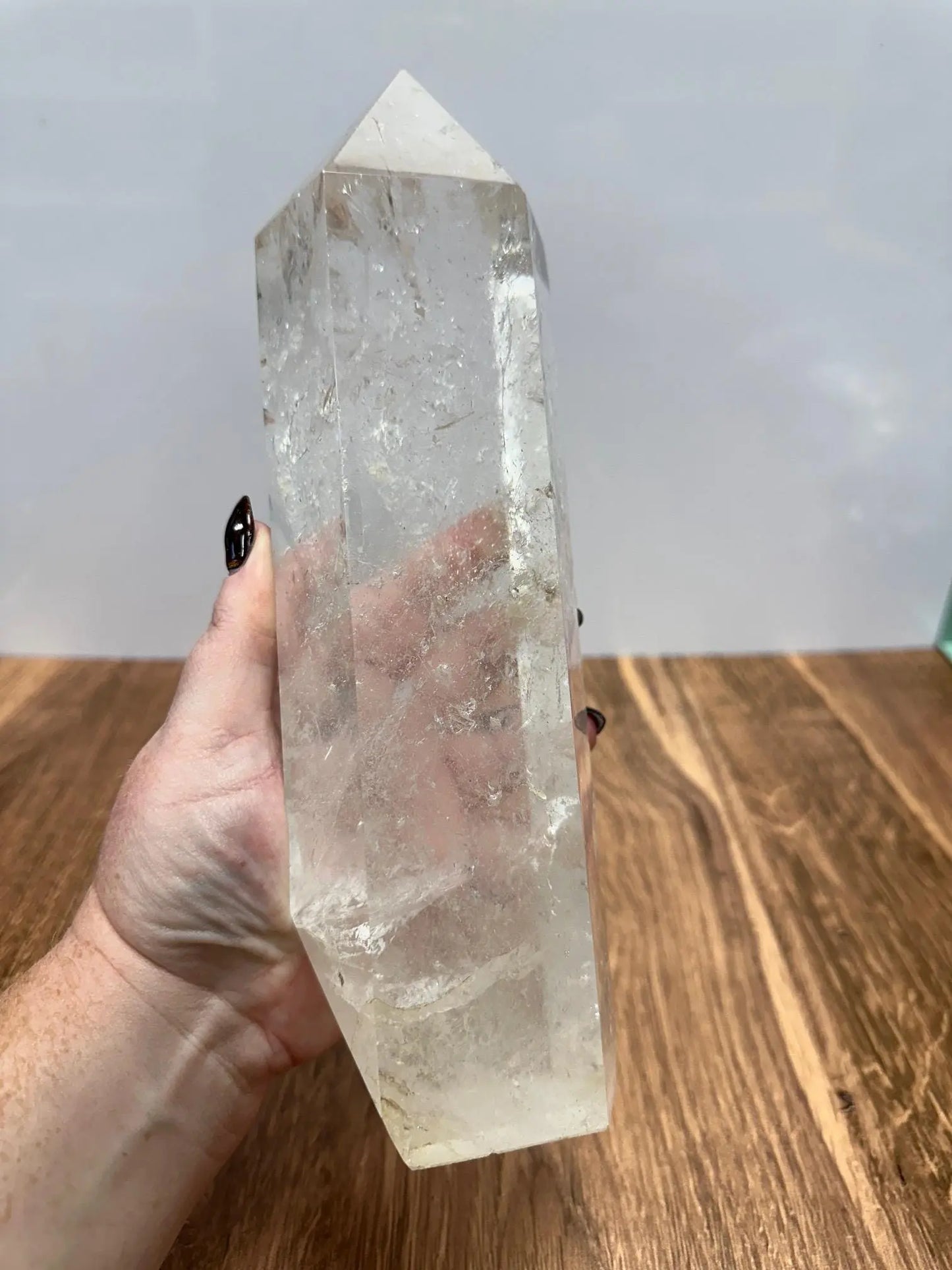 Crystal Clear XL Clear Quartz Tower 10.5 Inches Oakriver Crystals