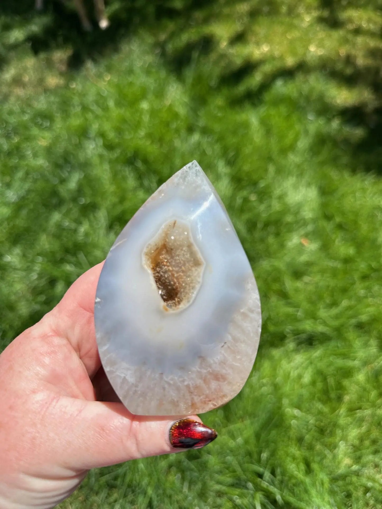 Druzy Agate Flame Polished Crystal #2 Oakriver Crystals