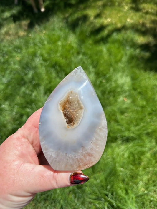 Druzy Agate Flame Polished Crystal #2 Oakriver Crystals