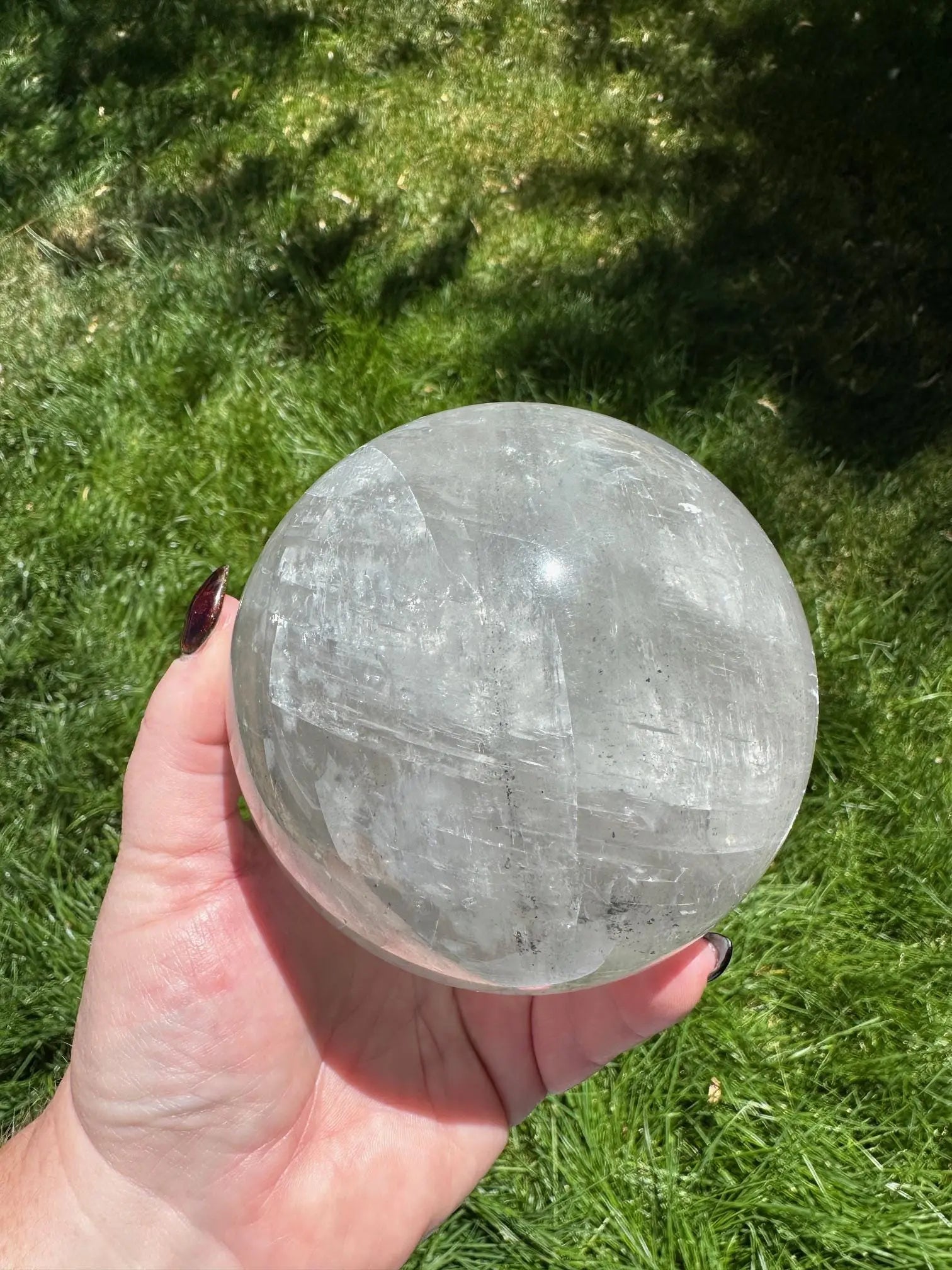 Optical Calcite Phantom Sphere 3+Lbs #1 Oakriver Crystals