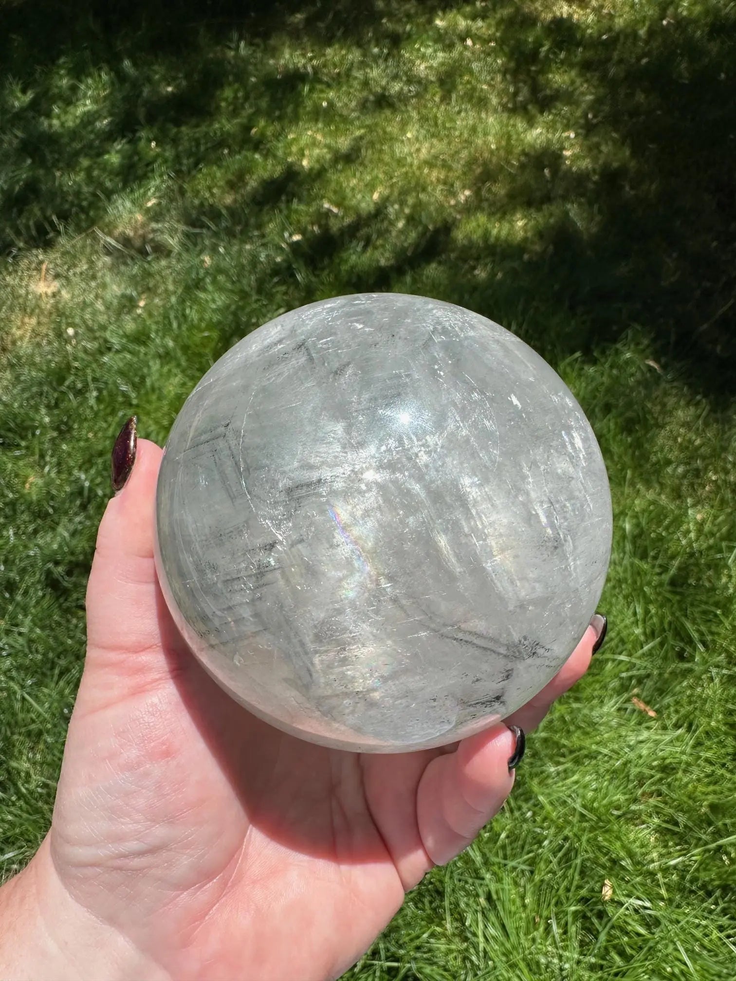 Optical Calcite Phantom Sphere 3+Lbs #1 Oakriver Crystals