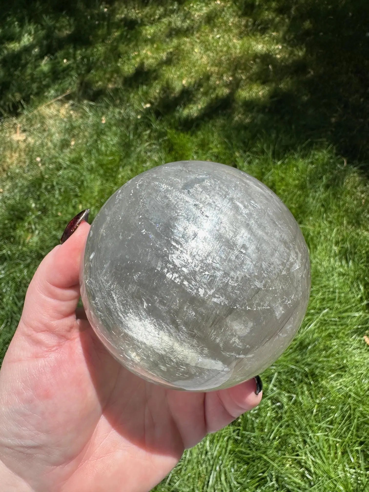 Optical Calcite Phantom Sphere 2+Lbs Oakriver Crystals