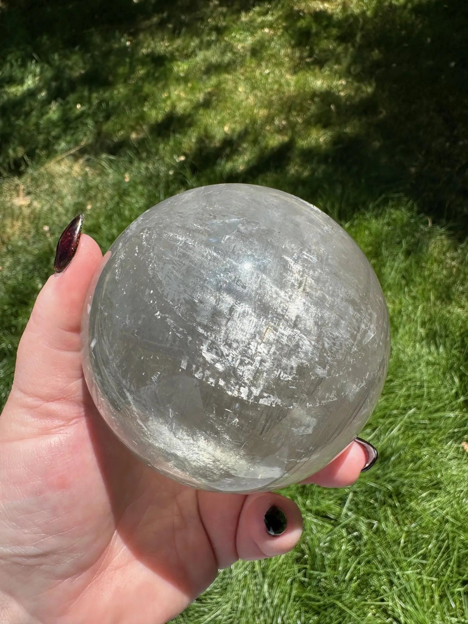 Optical Calcite Phantom Sphere 2+Lbs Oakriver Crystals