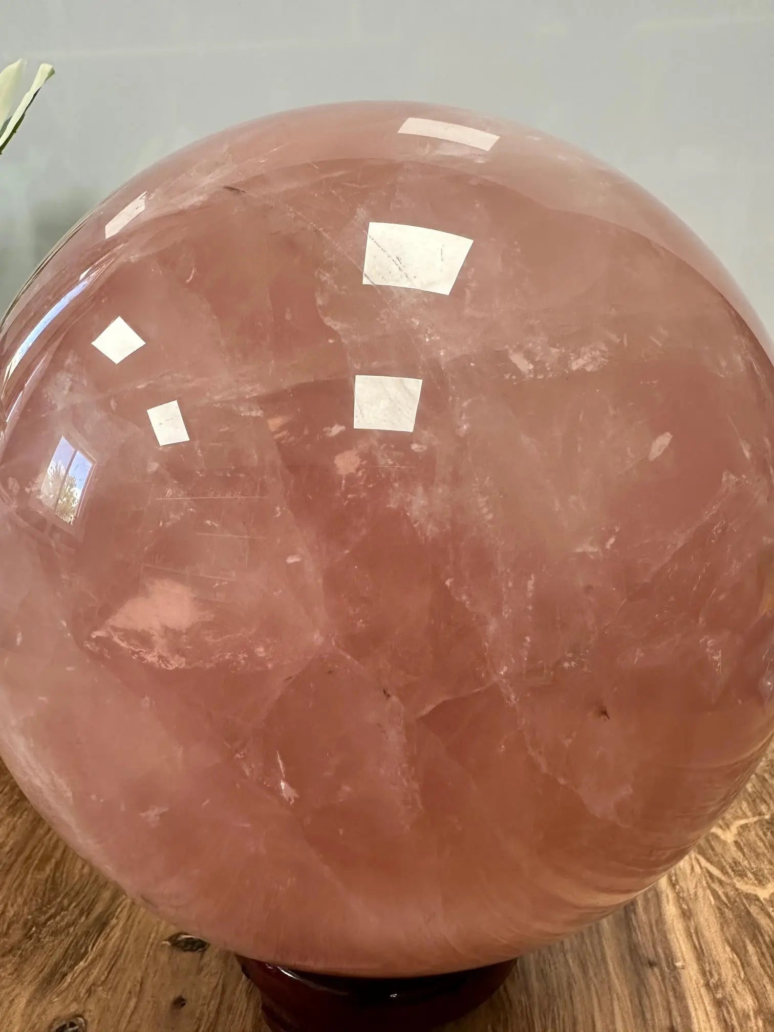 Huge Rose Quartz Sphere 14lbs Oakriver Crystals