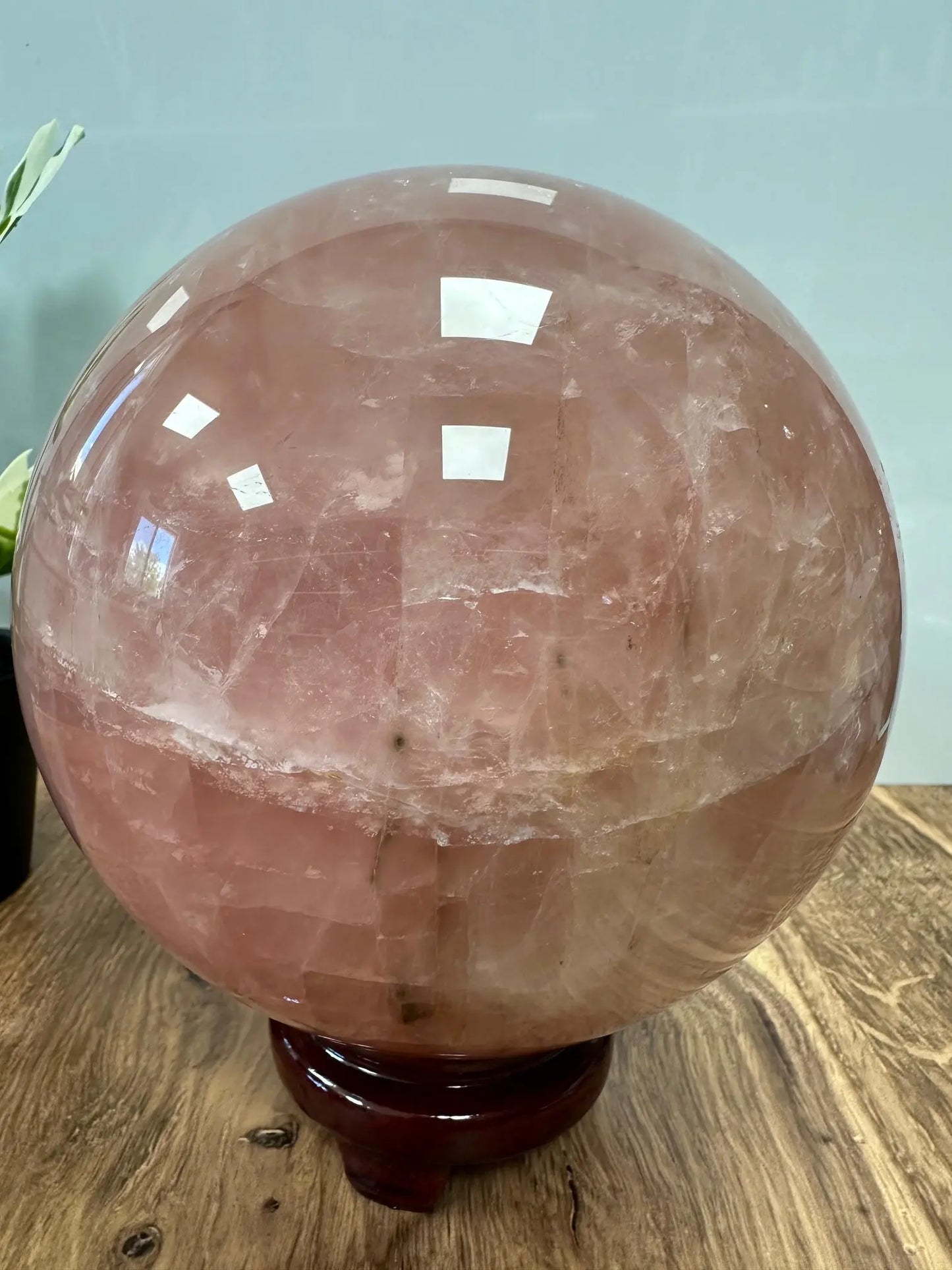 Huge Rose Quartz Sphere 14lbs Oakriver Crystals