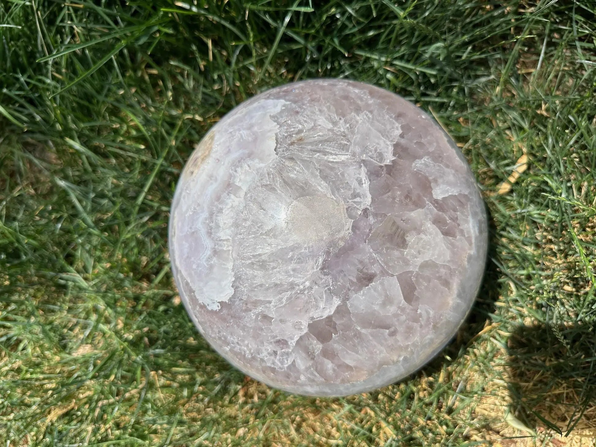 Massive Druzy Agate and Amethyst Sphere 21 lbs Oakriver Crystals