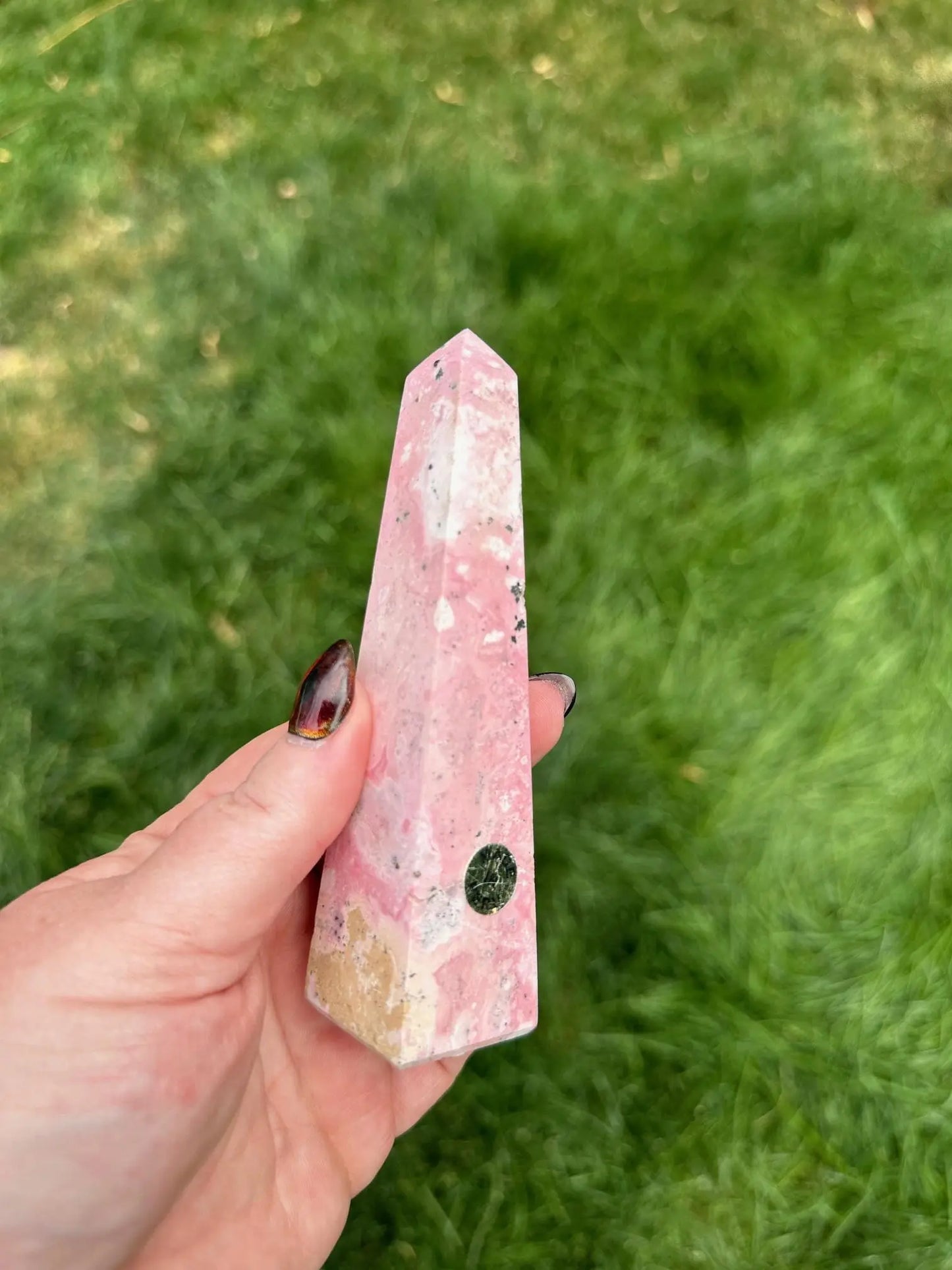 Peruvian Rhodonite Tower 5 inches Oakriver Crystals