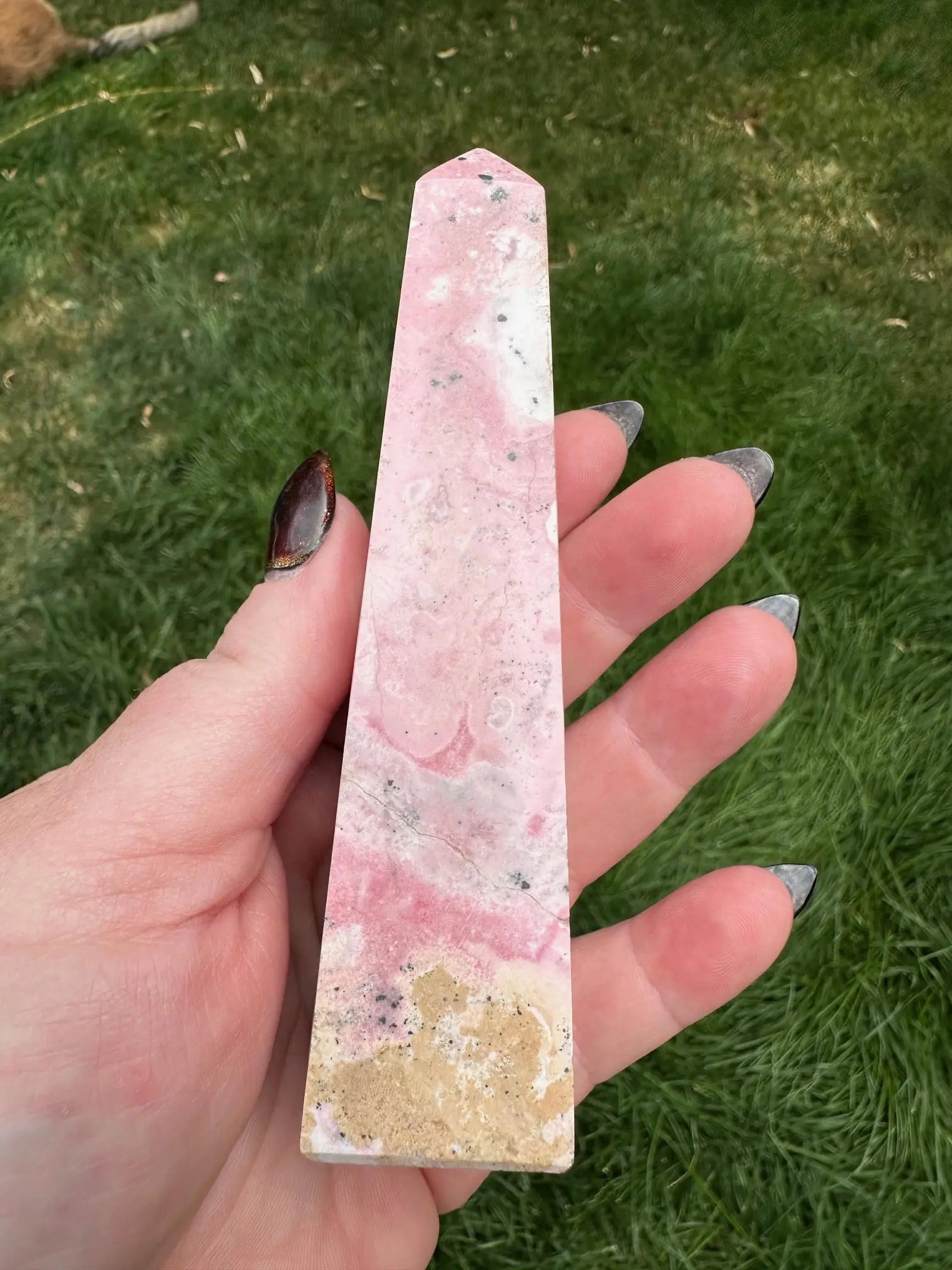 Peruvian Rhodonite Tower 5 inches Oakriver Crystals