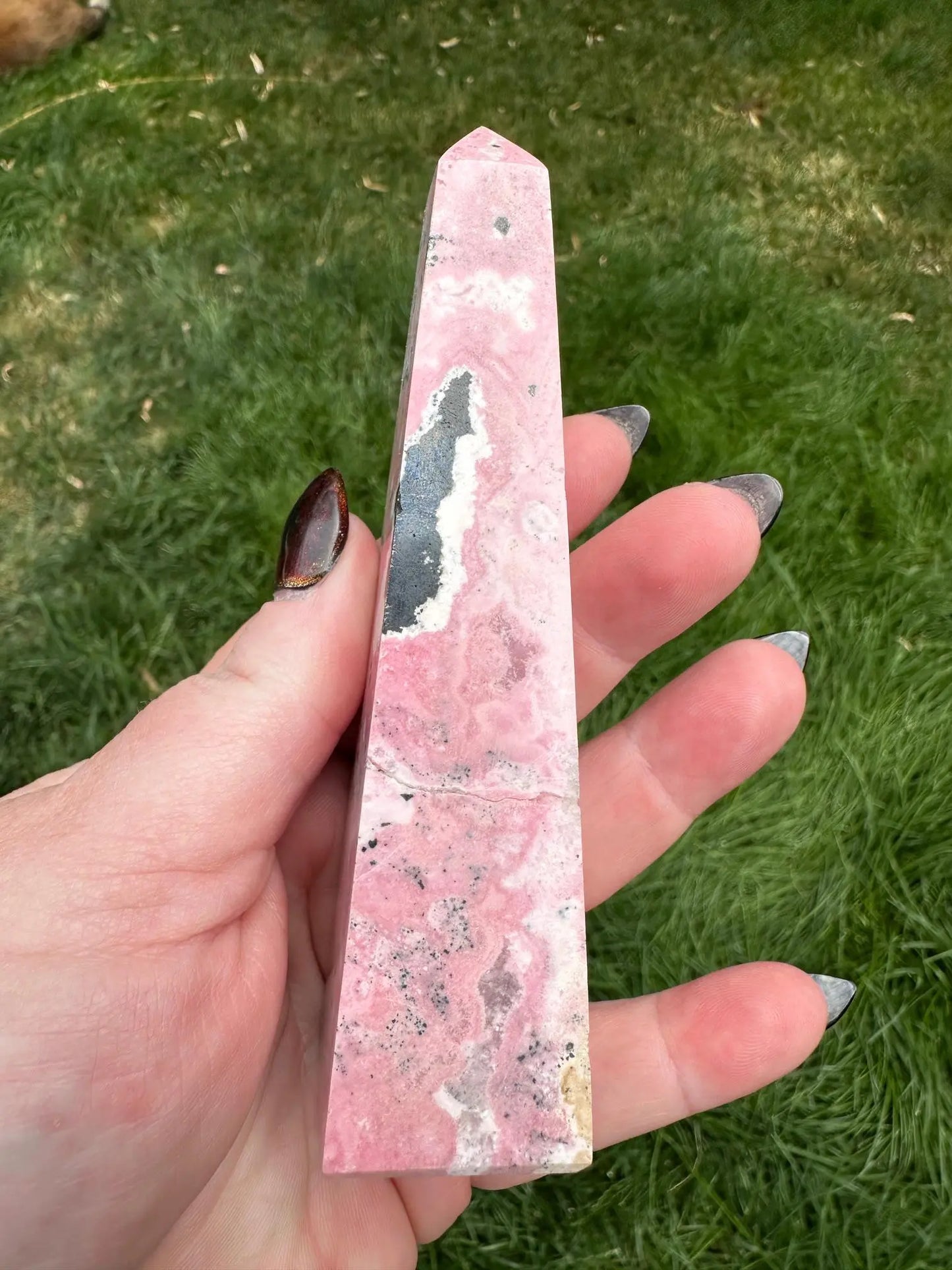 Peruvian Rhodonite Tower 5 inches Oakriver Crystals