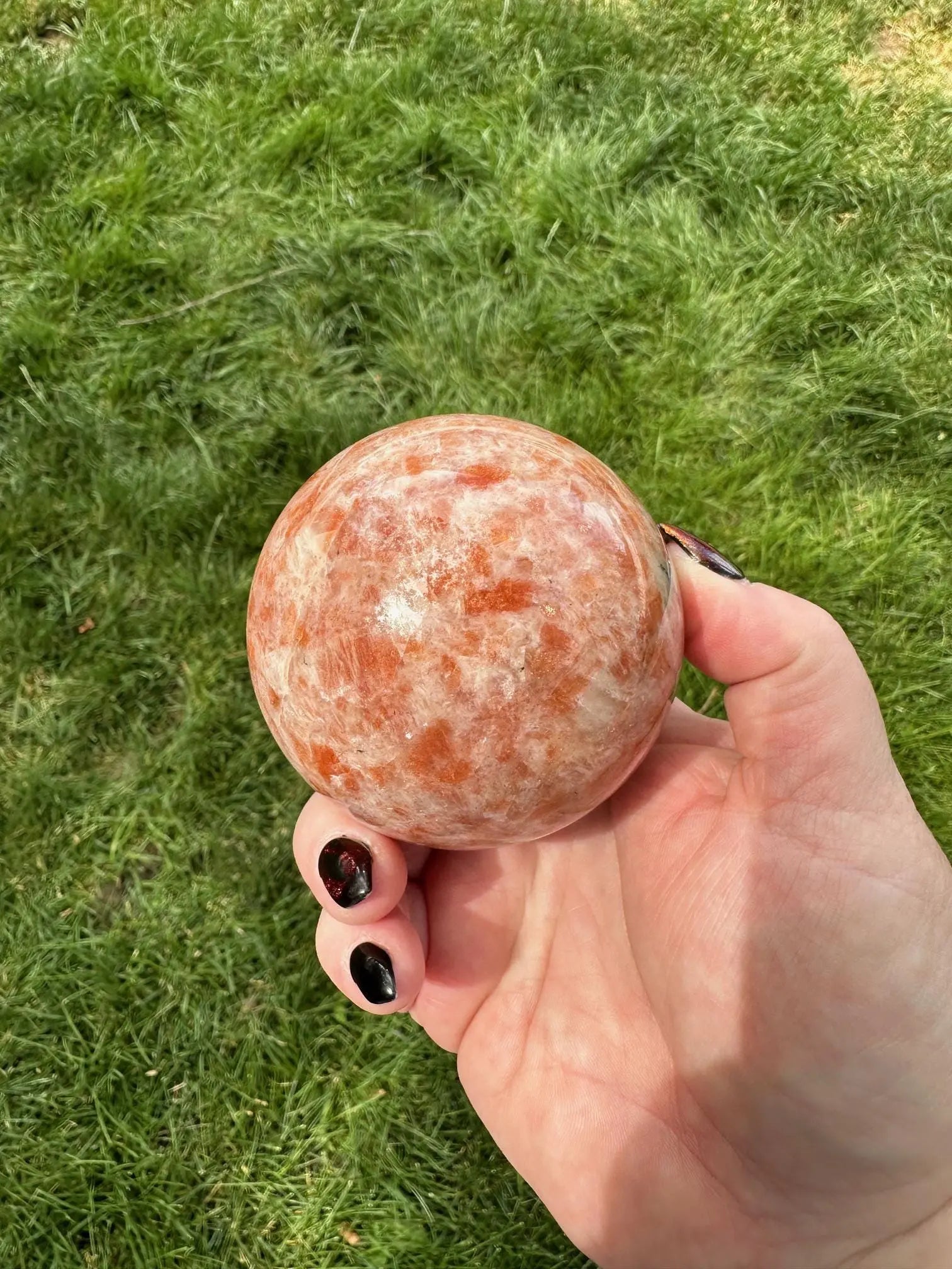 Glittering Sunstone Sphere Oakriver Crystals