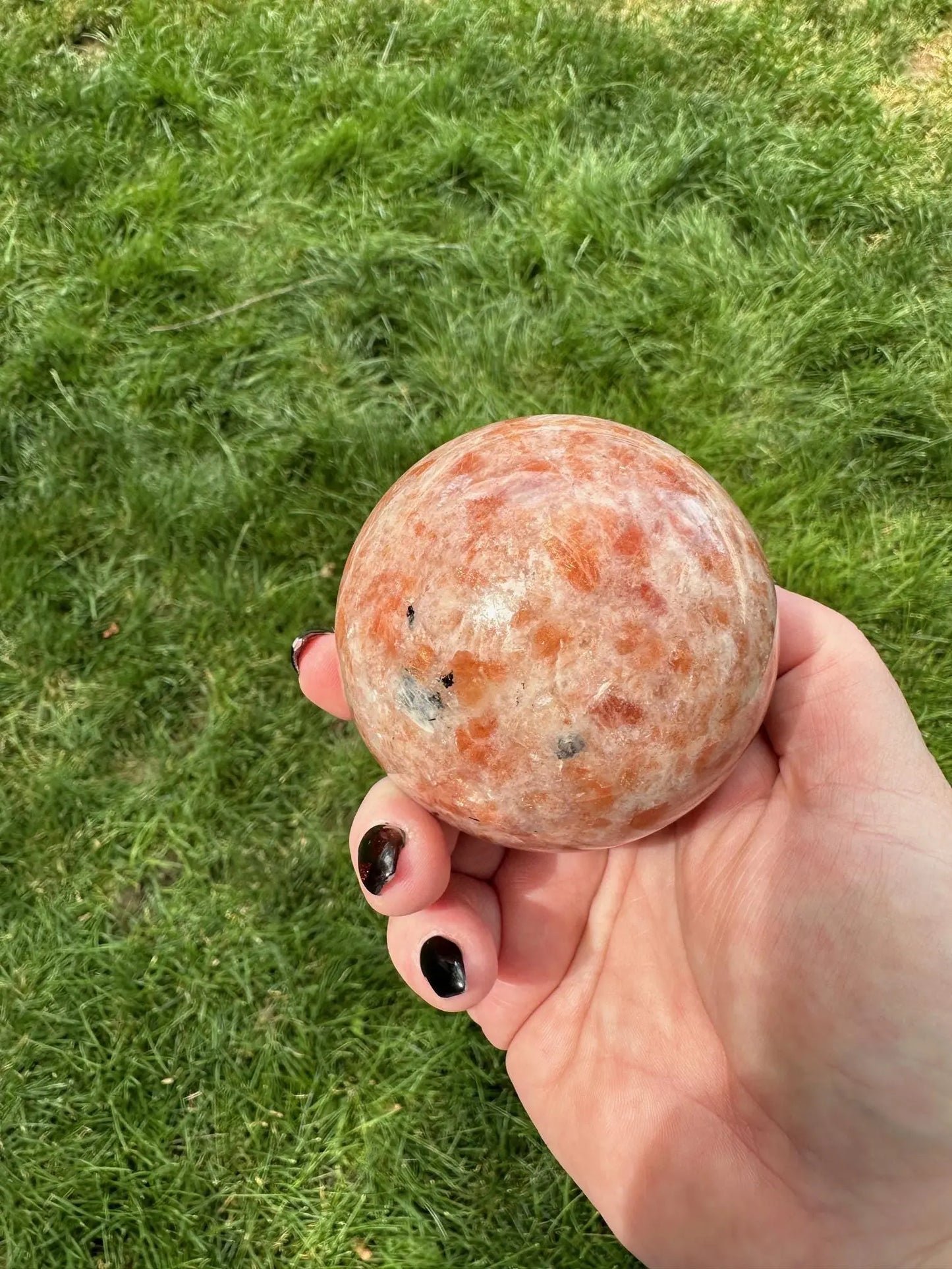 Glittering Sunstone Sphere Oakriver Crystals