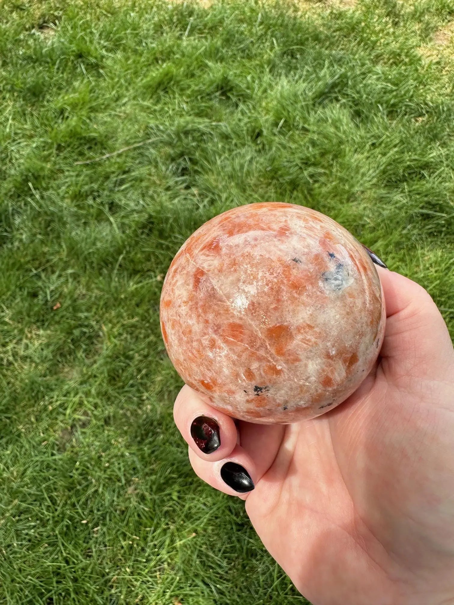 Glittering Sunstone Sphere Oakriver Crystals