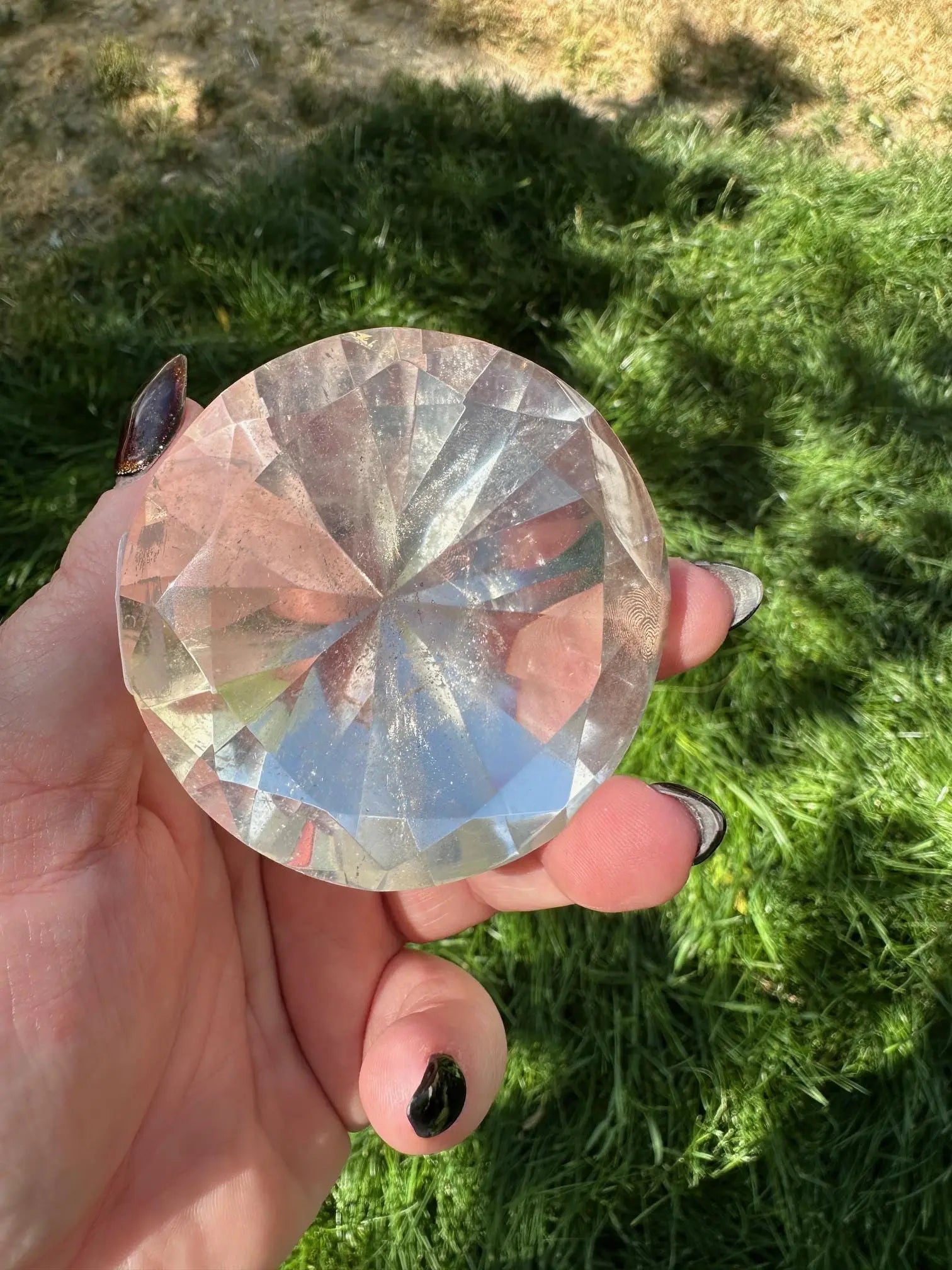 Faceted Quartz Diamond Cut #3 Oakriver Crystals