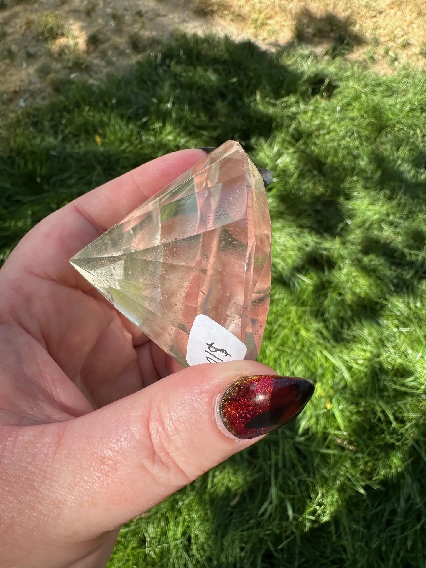 Faceted Quartz Diamond Cut #3 Oakriver Crystals