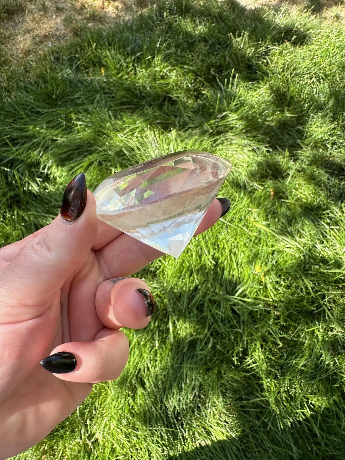 Faceted Quartz Diamond Cut #2 Oakriver Crystals