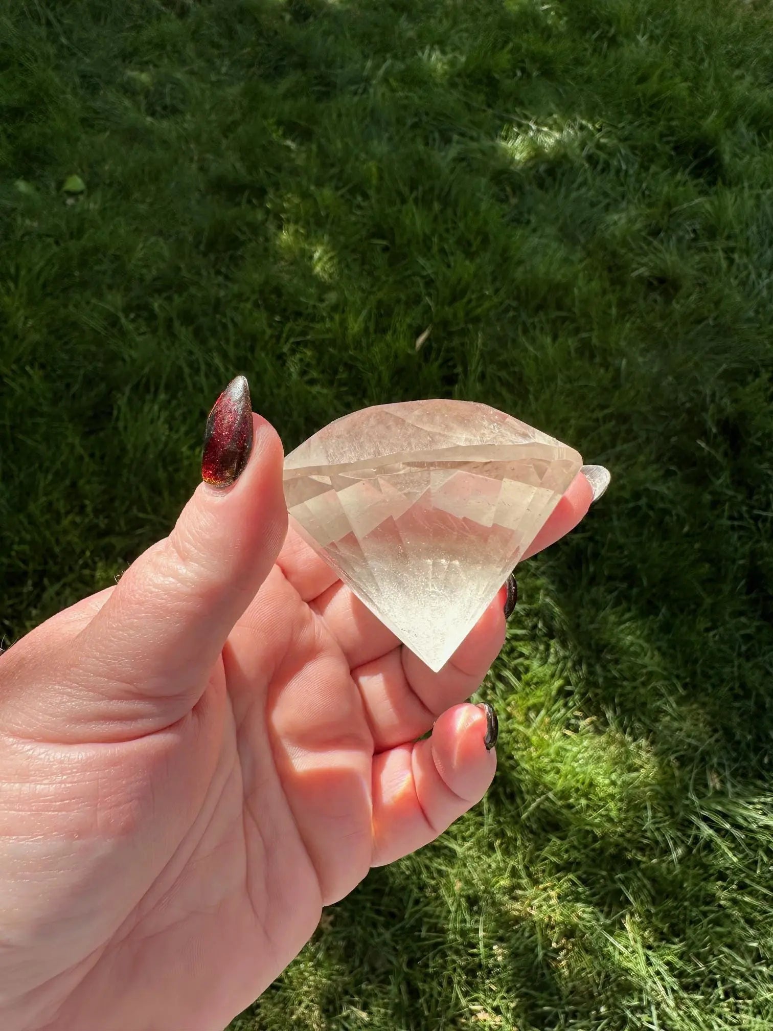 Faceted Quartz Diamond Cut OakrivercrystalsCo