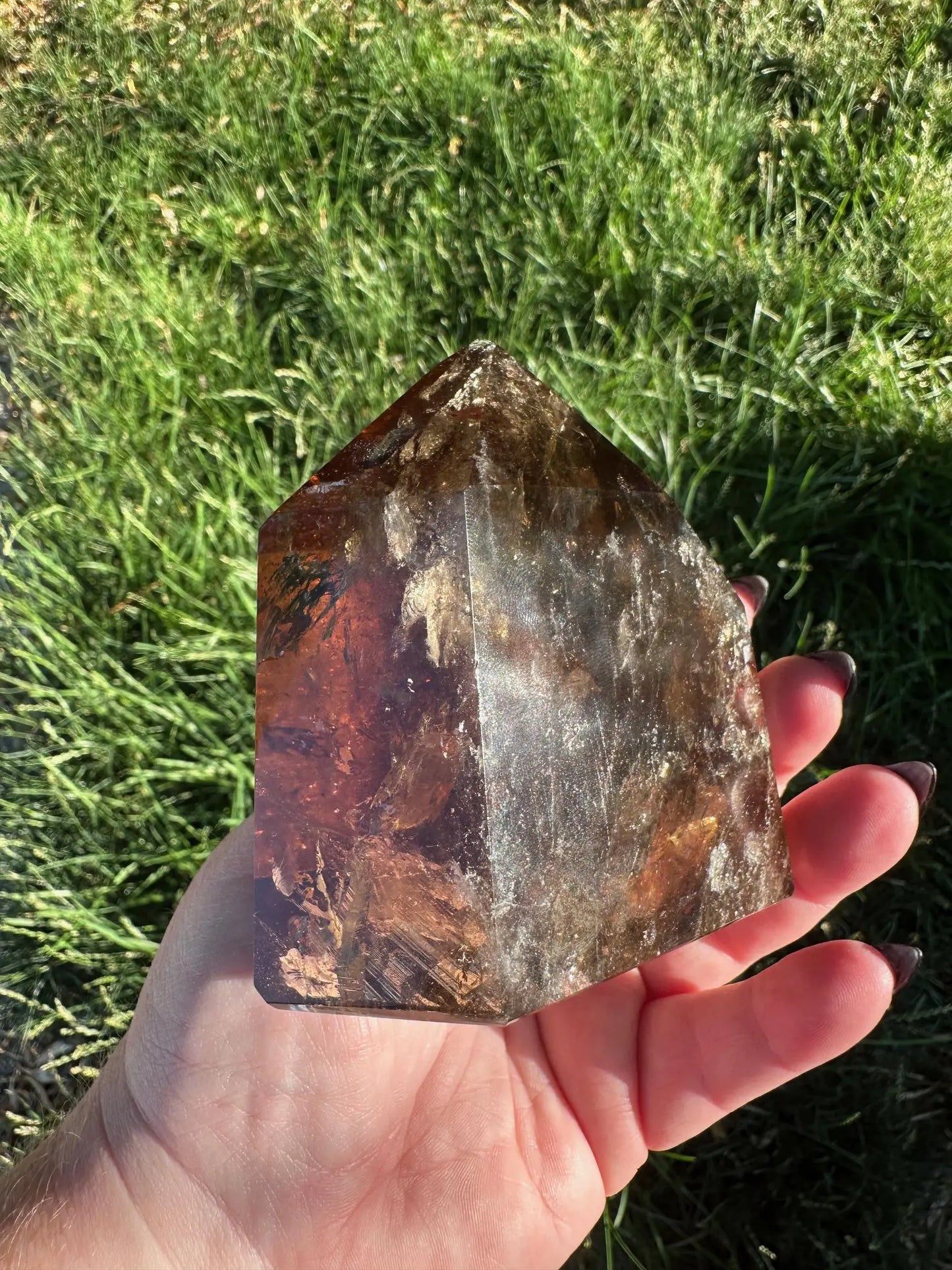 Smokey Quartz tower 4 Inches tall Oakriver Crystals