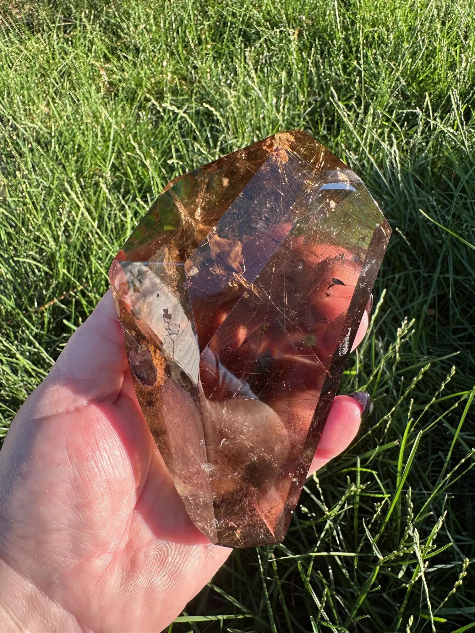 Rutilated Smokey Quartz Freeform Oakriver Crystals