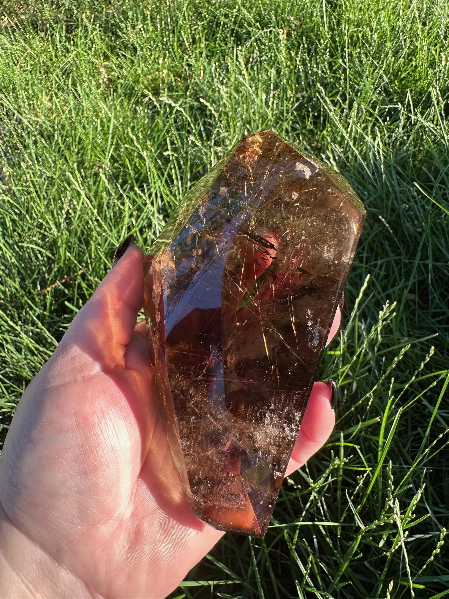 Rutilated Smokey Quartz Freeform Oakriver Crystals