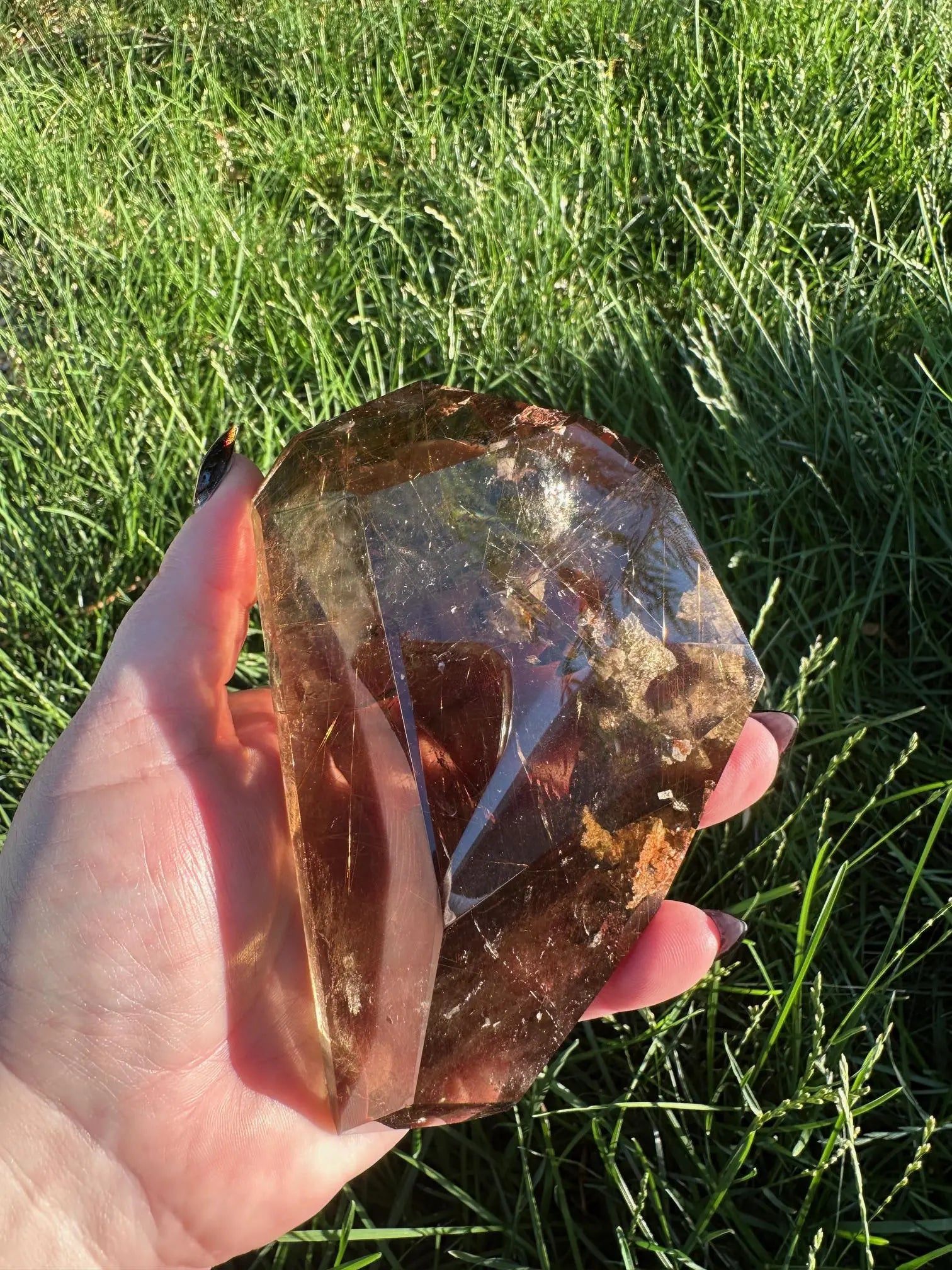 Rutilated Smokey Quartz Freeform Oakriver Crystals