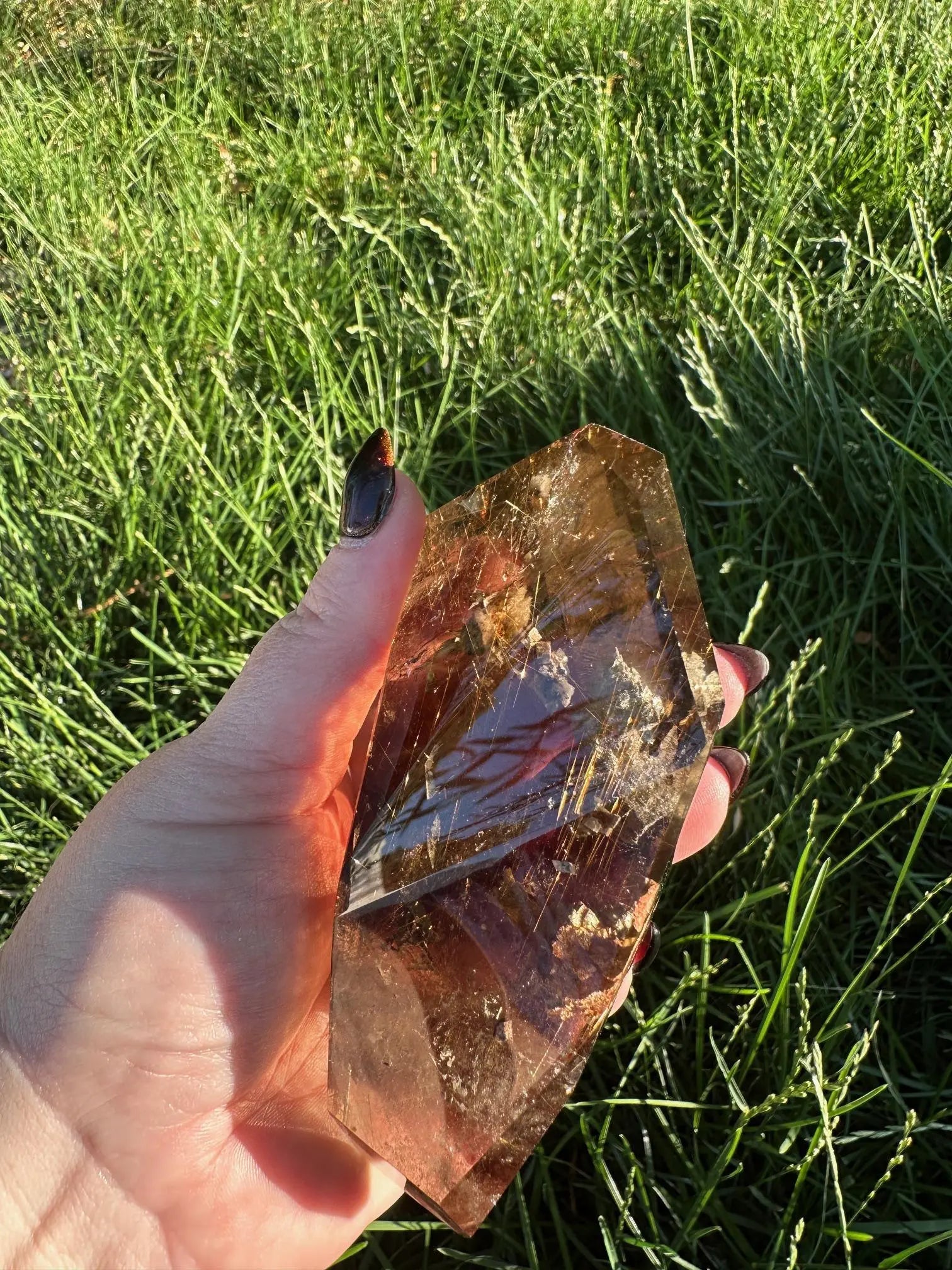 Rutilated Smokey Quartz Freeform Oakriver Crystals