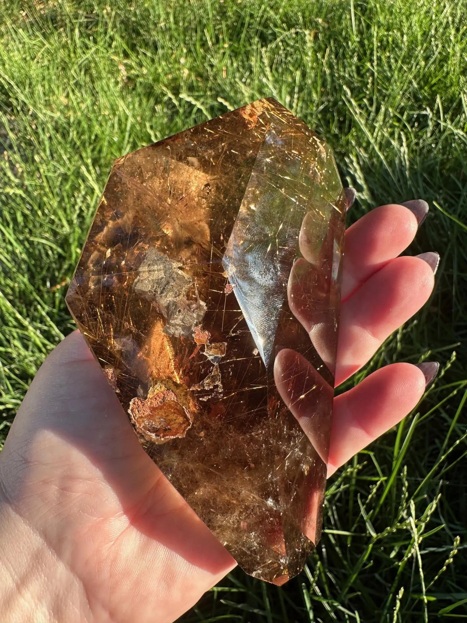 Rutilated Smokey Quartz Freeform Oakriver Crystals