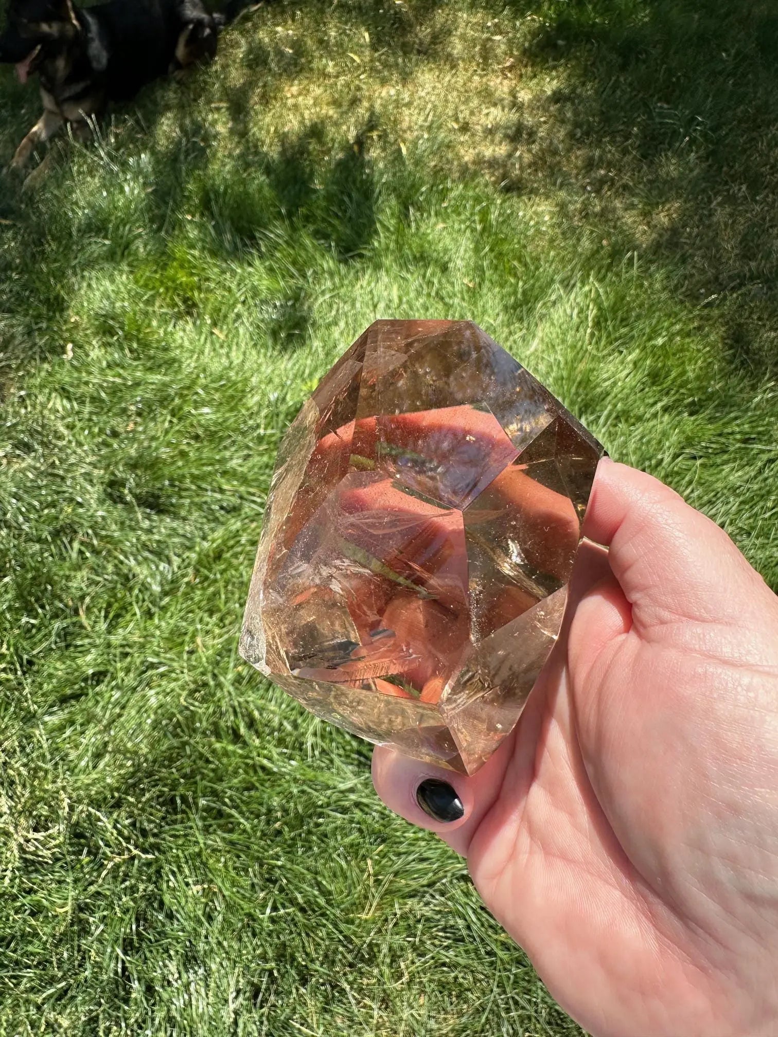 Smokey Quartz Freeform packed with rainbows Oakriver Crystals