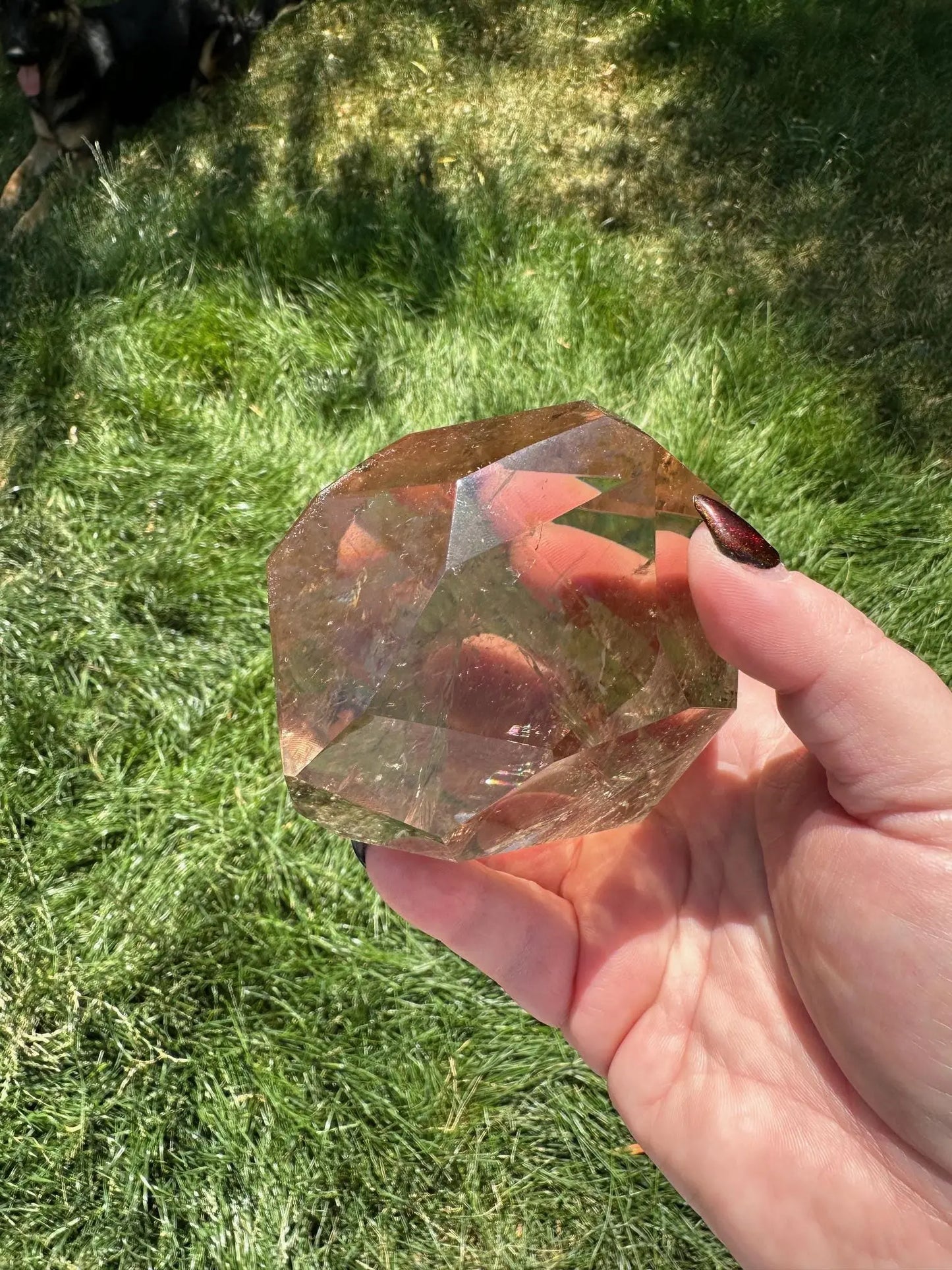 Smokey Quartz Freeform packed with rainbows Oakriver Crystals