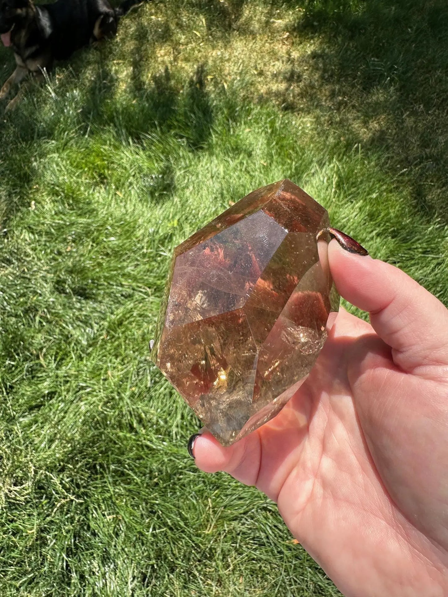 Smokey Quartz Freeform packed with rainbows Oakriver Crystals