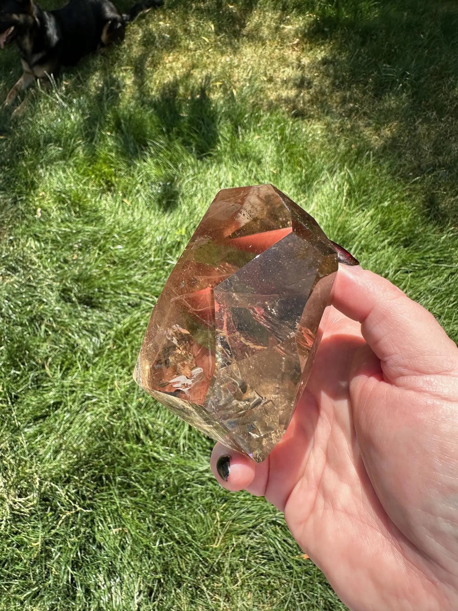 Smokey Quartz Freeform packed with rainbows Oakriver Crystals