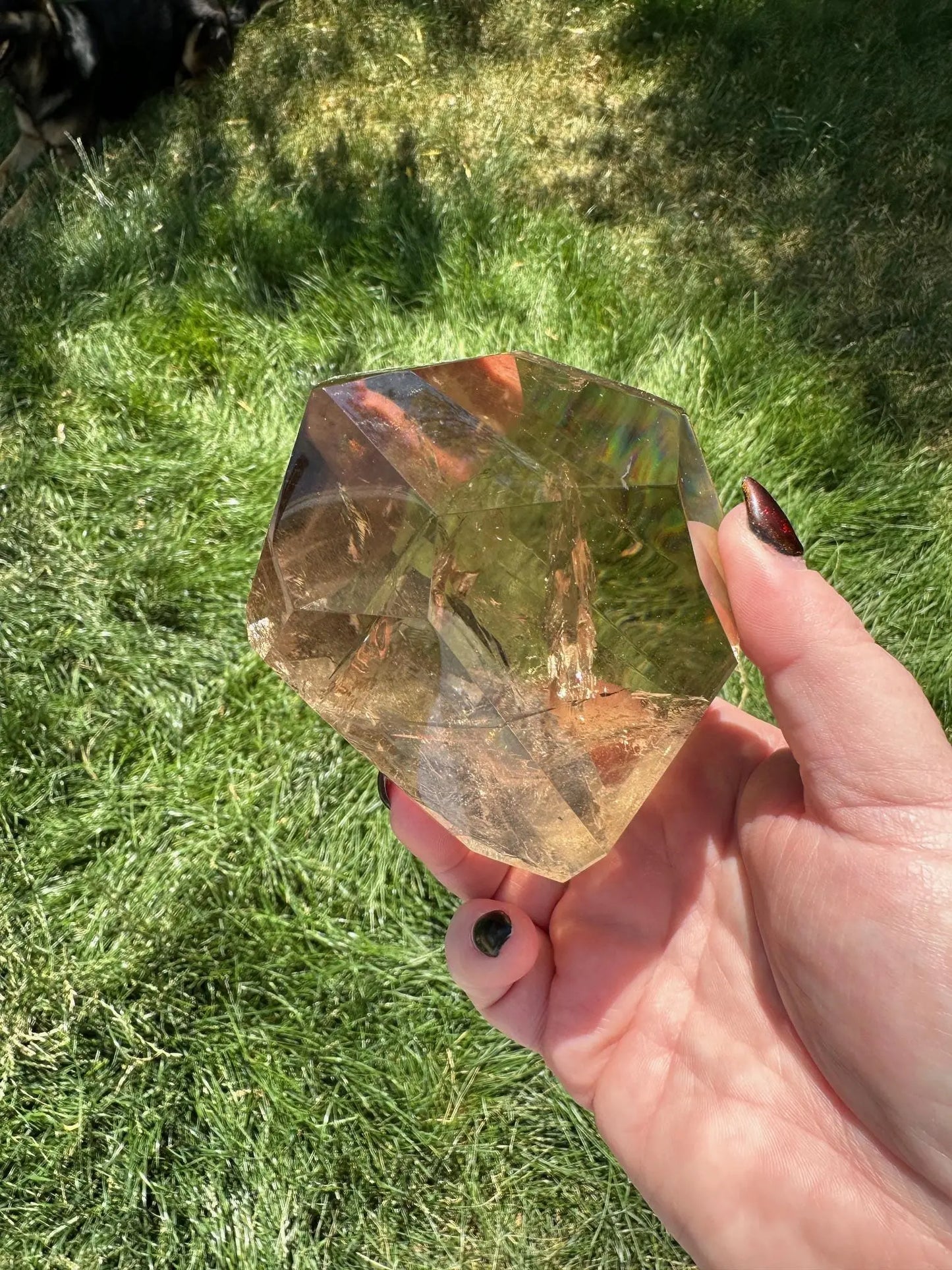 Smokey Quartz Freeform packed with rainbows Oakriver Crystals