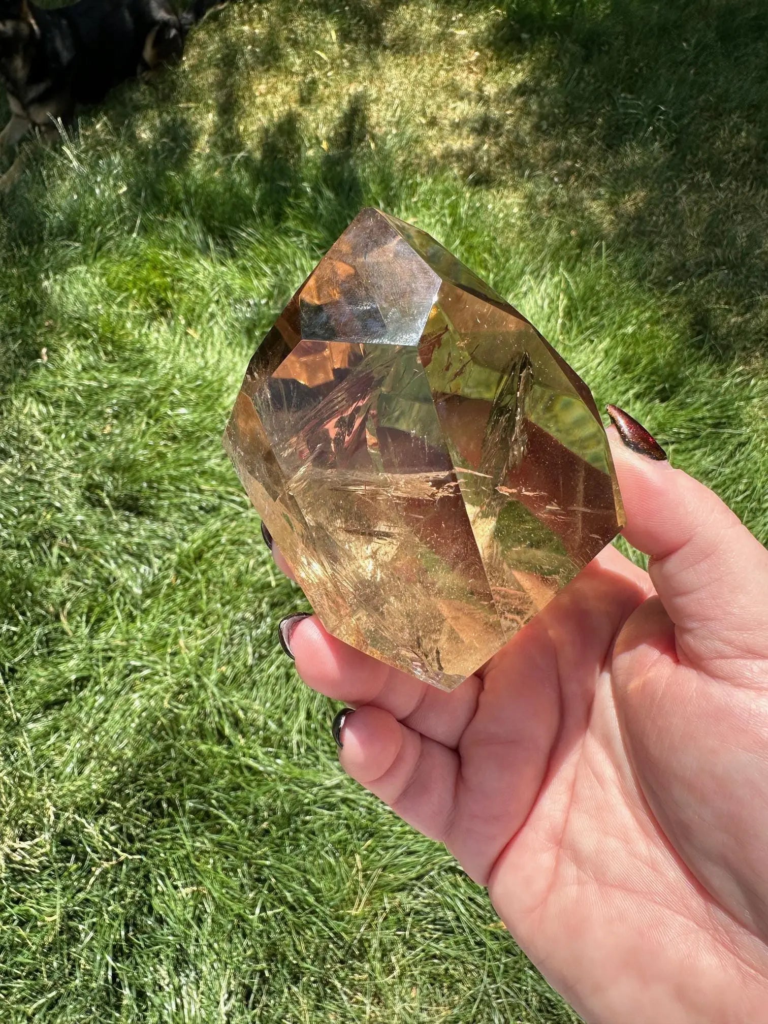 Smokey Quartz Freeform packed with rainbows Oakriver Crystals