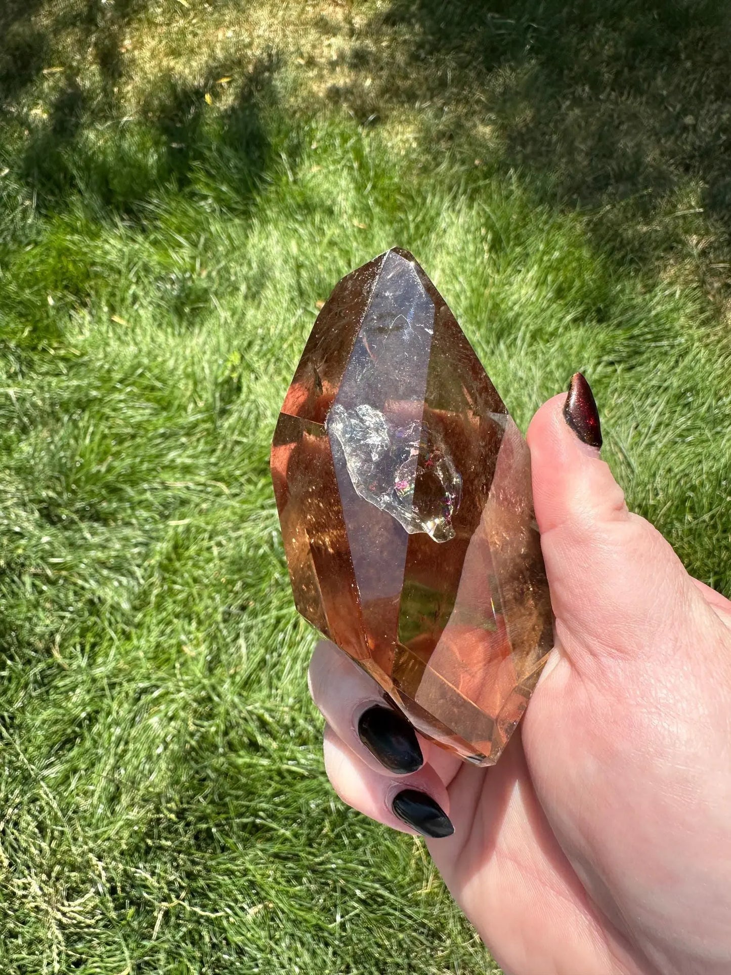 Smoky Quartz Freeform with Rainbows Oakriver Crystals