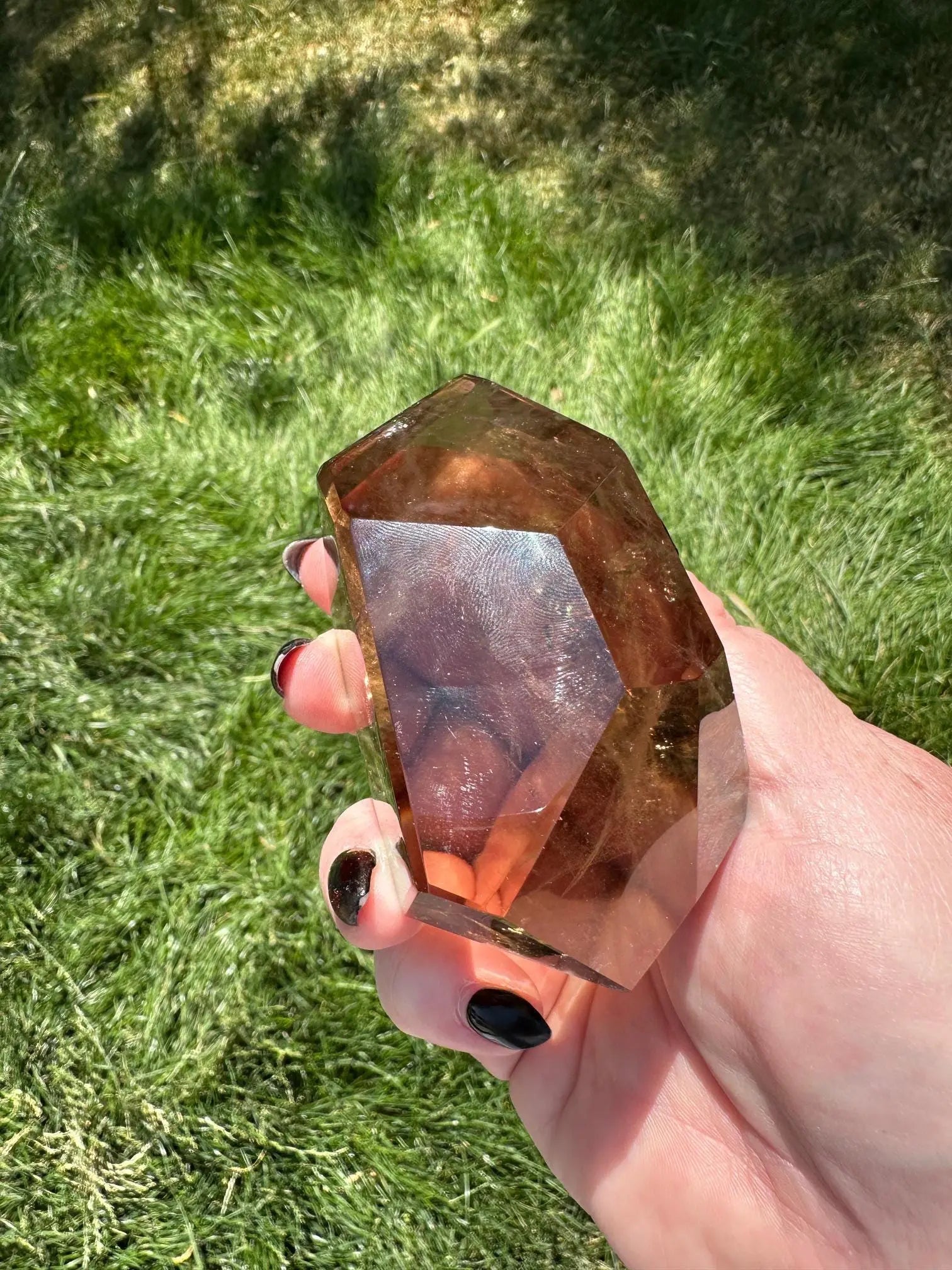 Smoky Quartz Freeform with Rainbows Oakriver Crystals