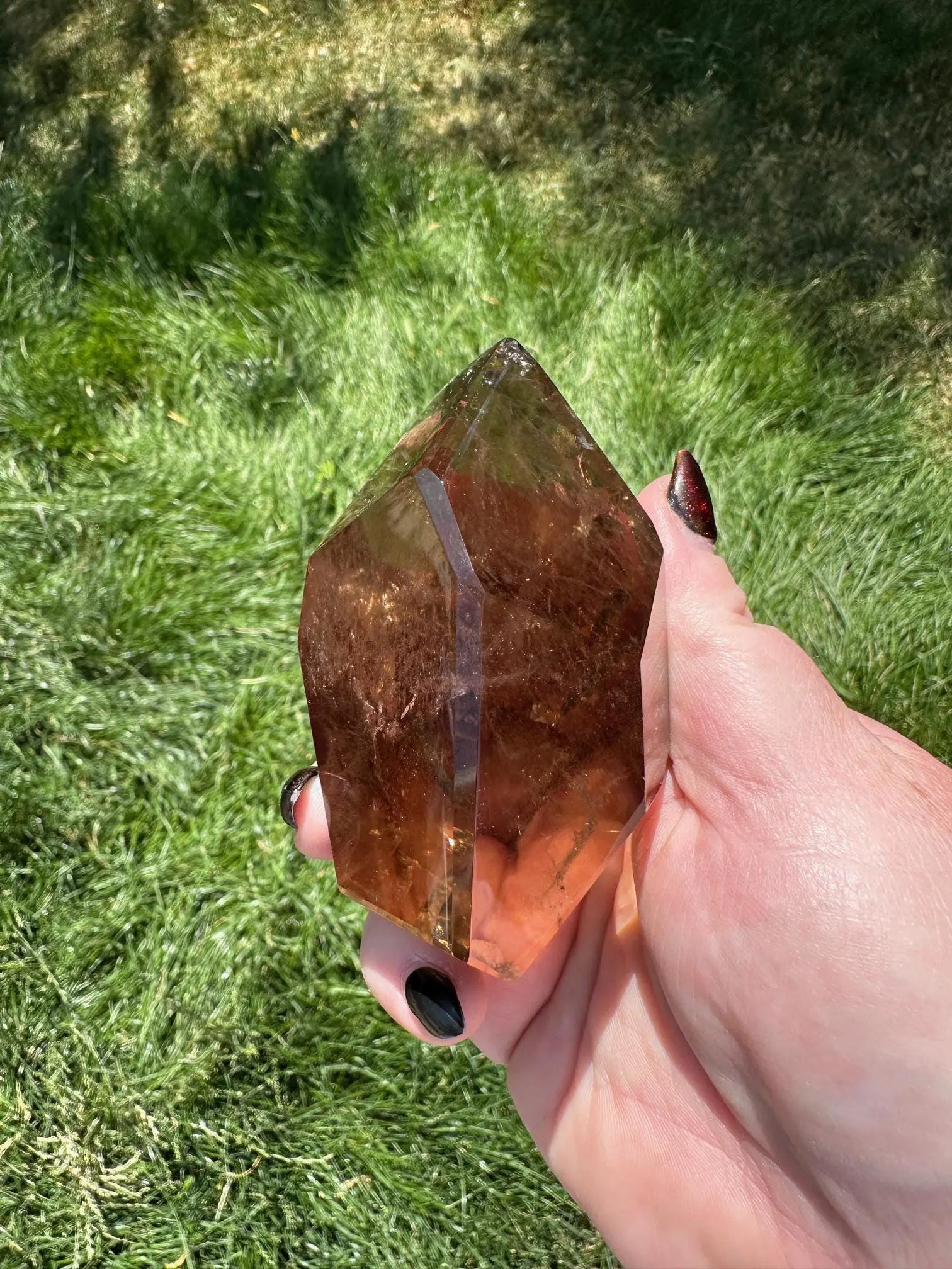 Smoky Quartz Freeform with Rainbows Oakriver Crystals