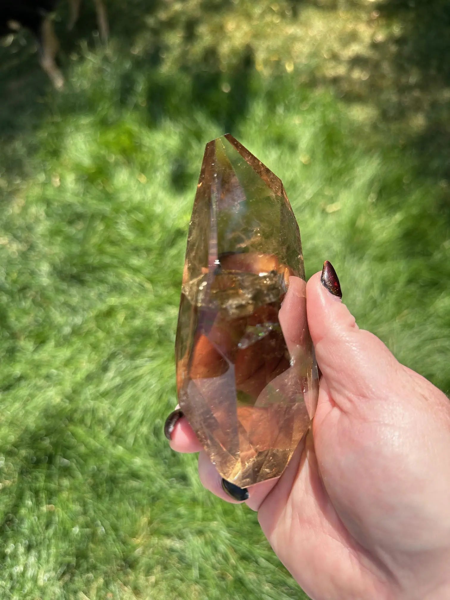 Smoky Quartz Freeform with Rainbows 5 inches Oakriver Crystals