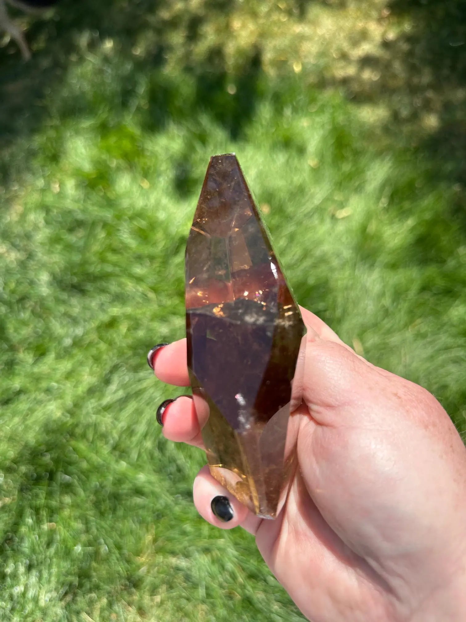 Smoky Quartz Freeform with Rainbows 5 inches Oakriver Crystals