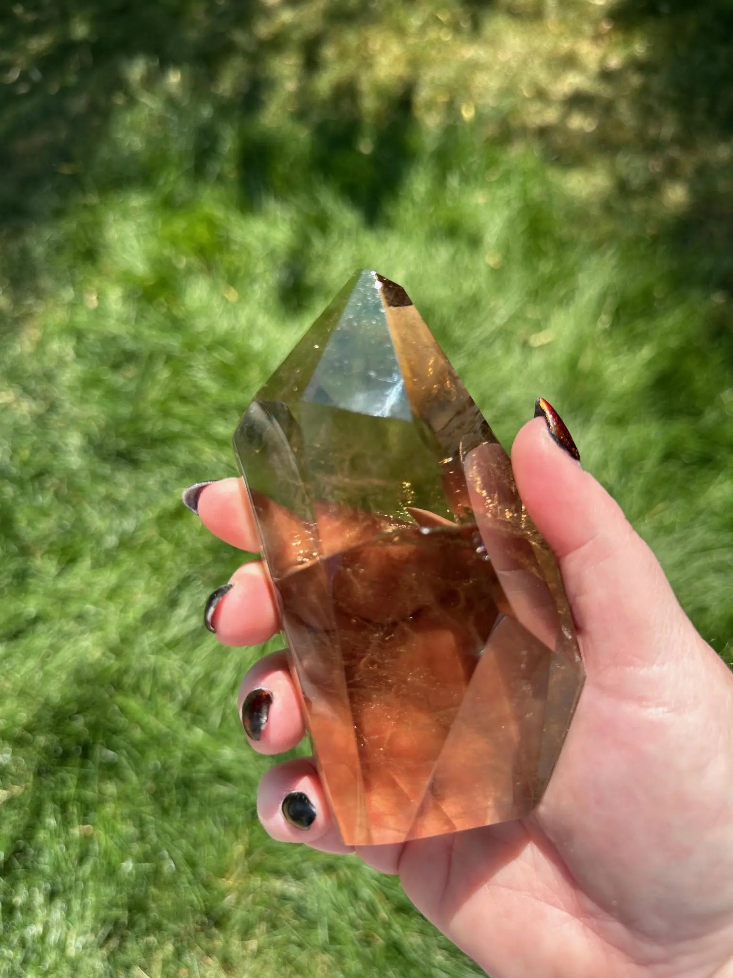 Smoky Quartz Freeform with Rainbows 5 inches Oakriver Crystals