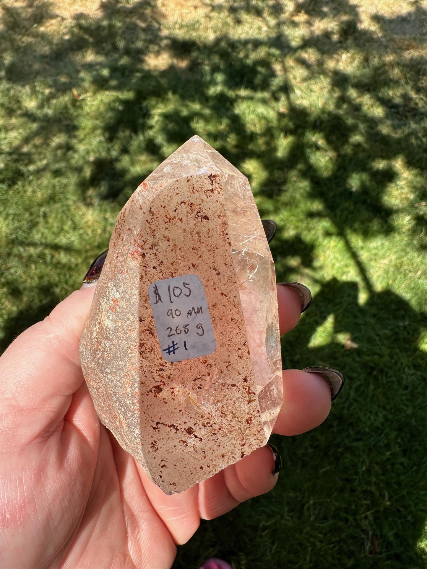 Rutilated Clear Quartz Semi Polished