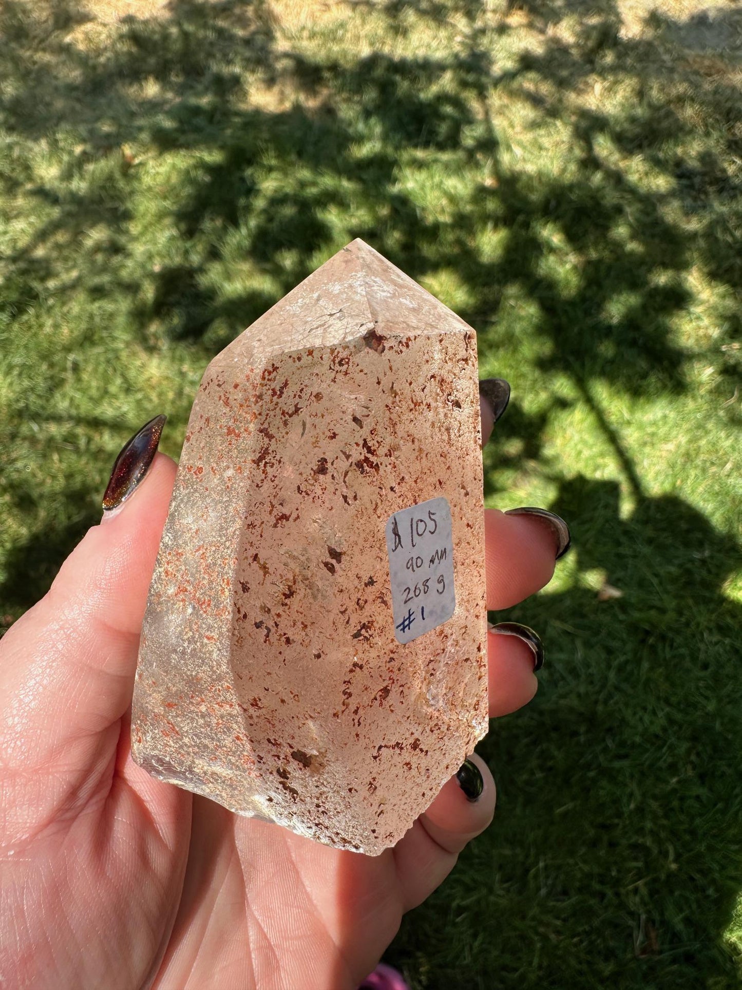 Rutilated Clear Quartz Semi Polished