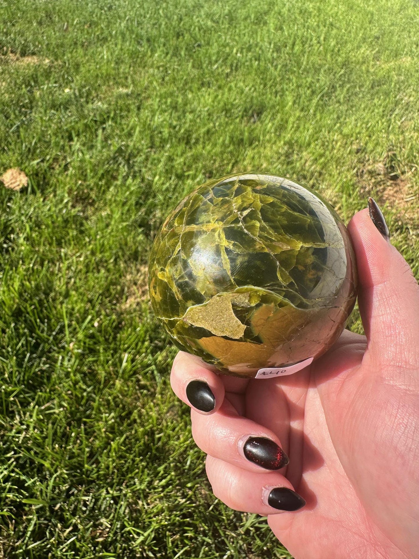 Que Sera Sphere – 2.7 Inch Diameter, 1 lb – Unique Healing Crystal Sphere