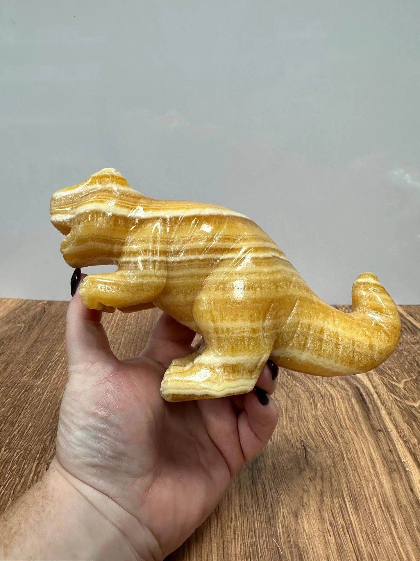 Orange Calcite T-rex Crystal Carving Oakriver Crystals