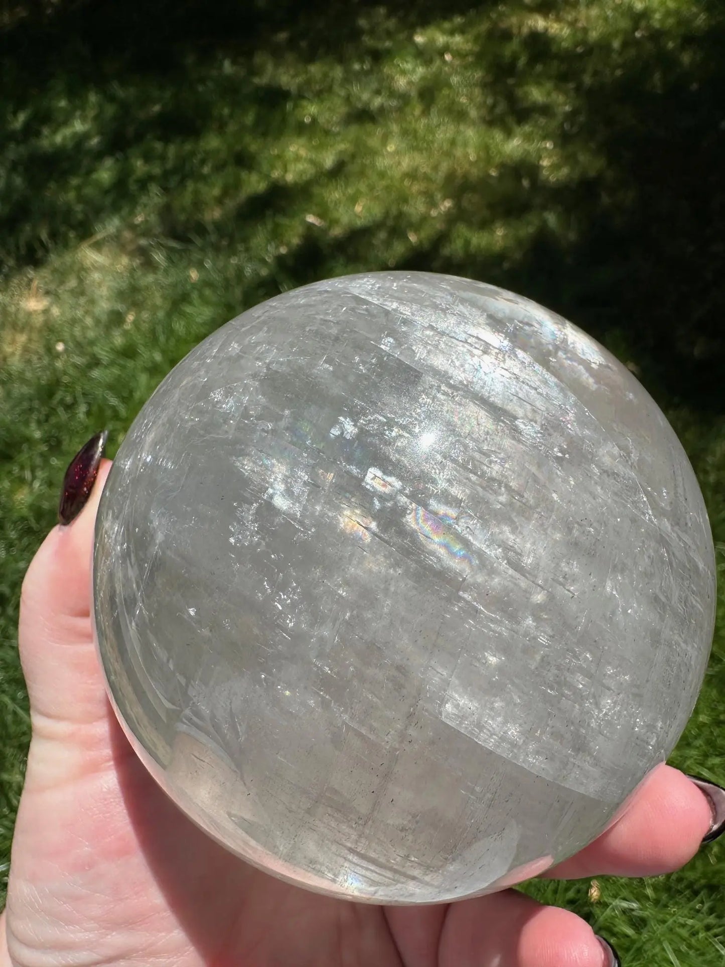 Optical Calcite Phantom Sphere 3+Lbs #1 Oakriver Crystals