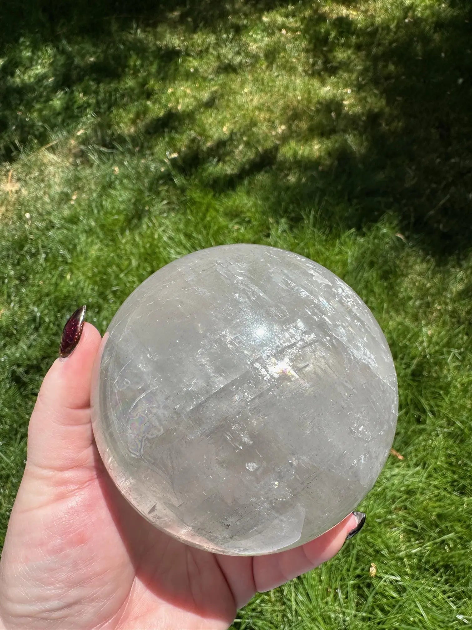 Optical Calcite Phantom Sphere 3+Lbs #1 Oakriver Crystals