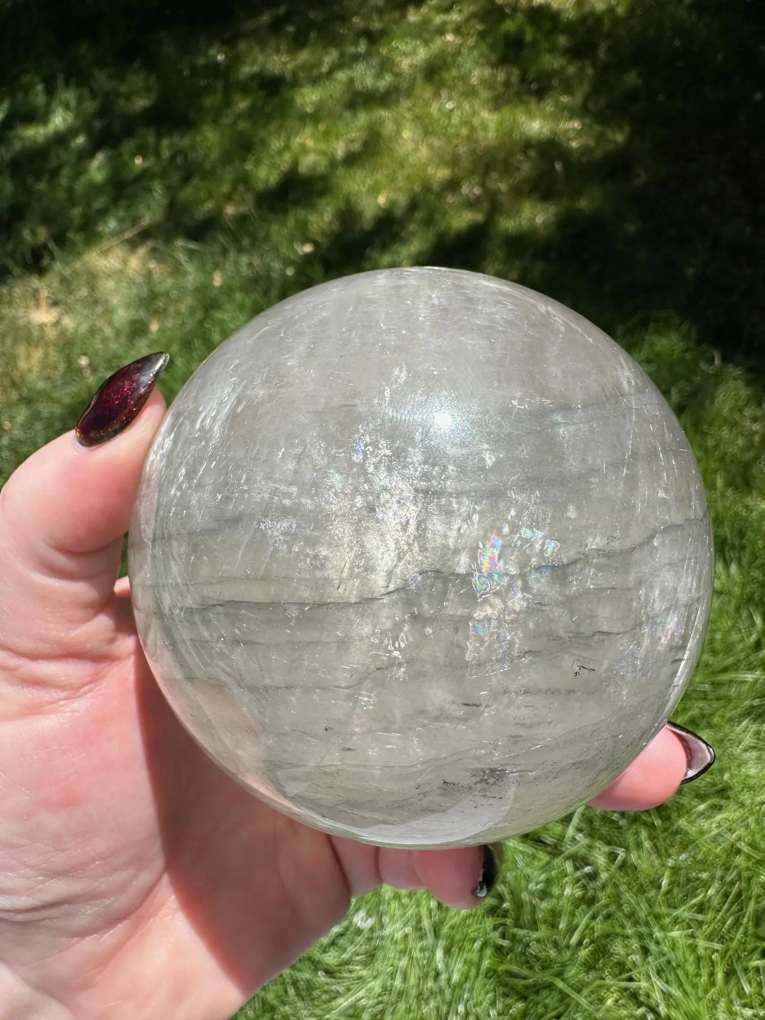 Optical Calcite Phantom Sphere 2+Lbs Oakriver Crystals