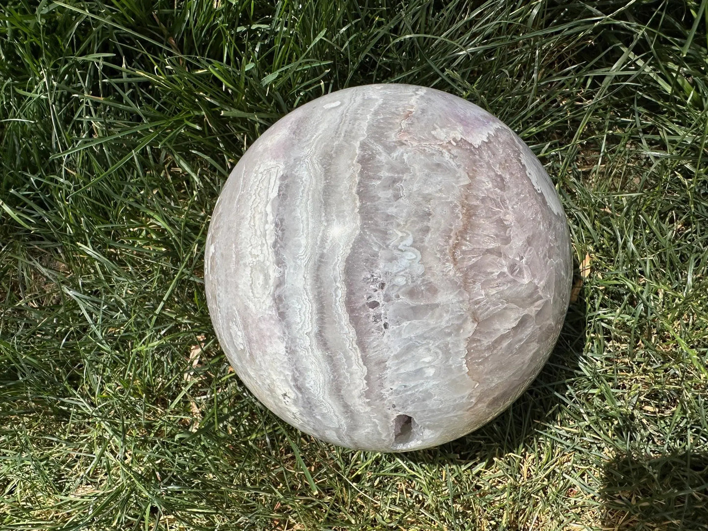 Massive Druzy Agate and Amethyst Sphere 21 lbs Oakriver Crystals