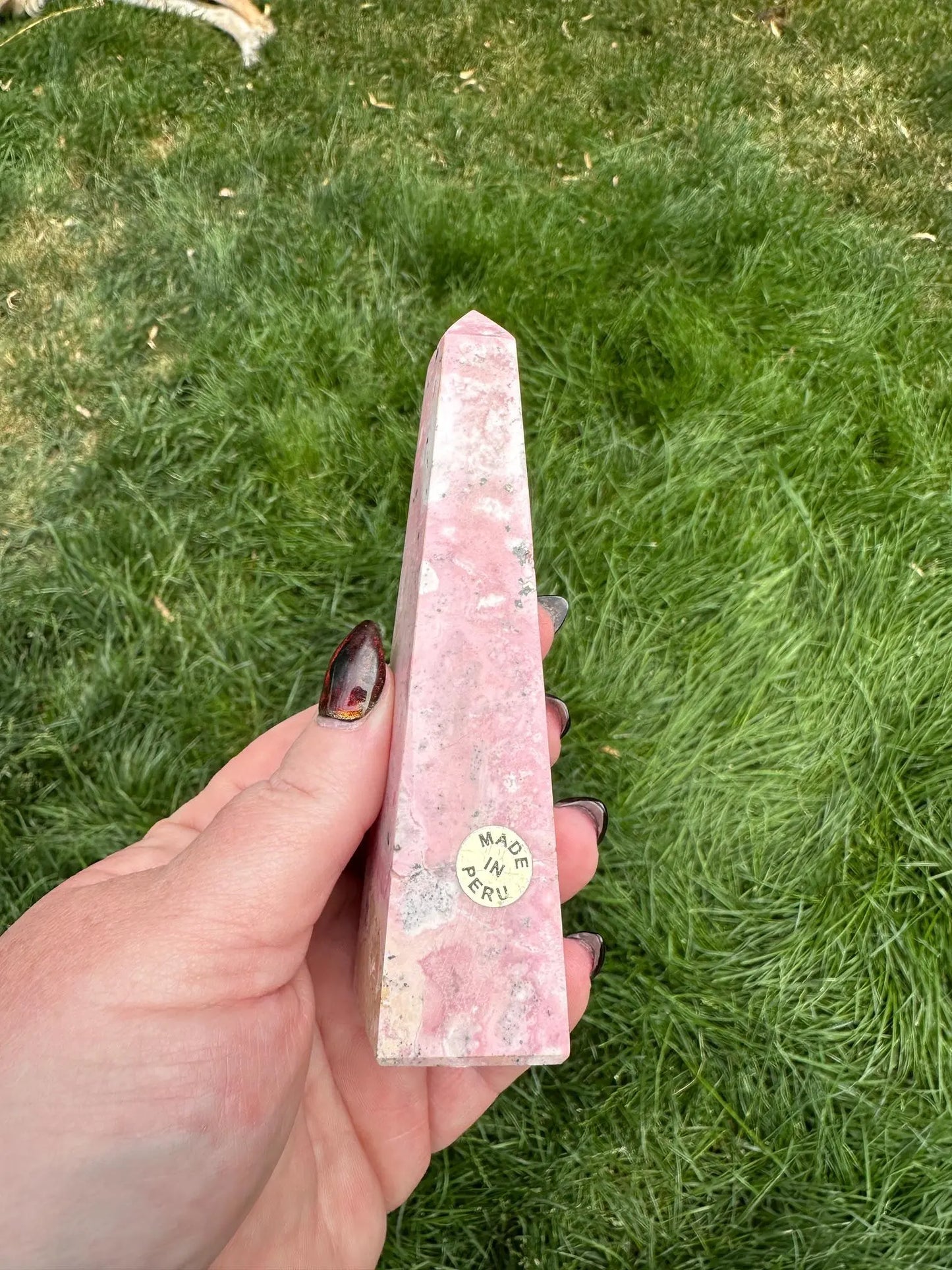 Peruvian Rhodonite Tower 5 inches Oakriver Crystals