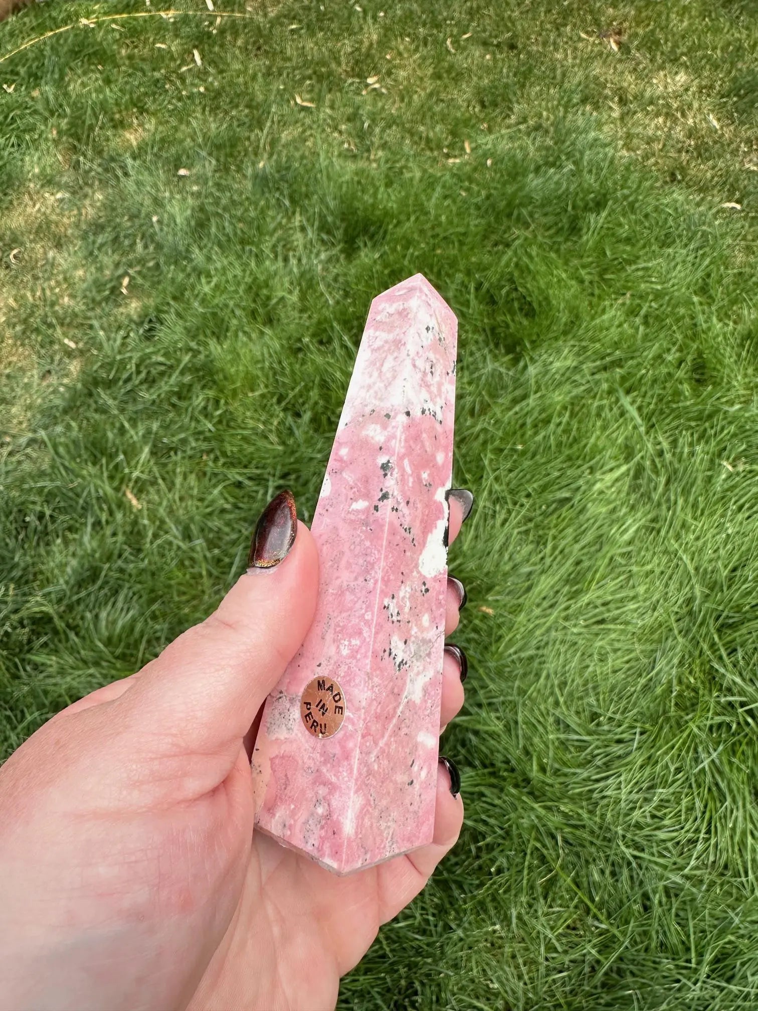 Peruvian Rhodonite Tower 5 inches Oakriver Crystals