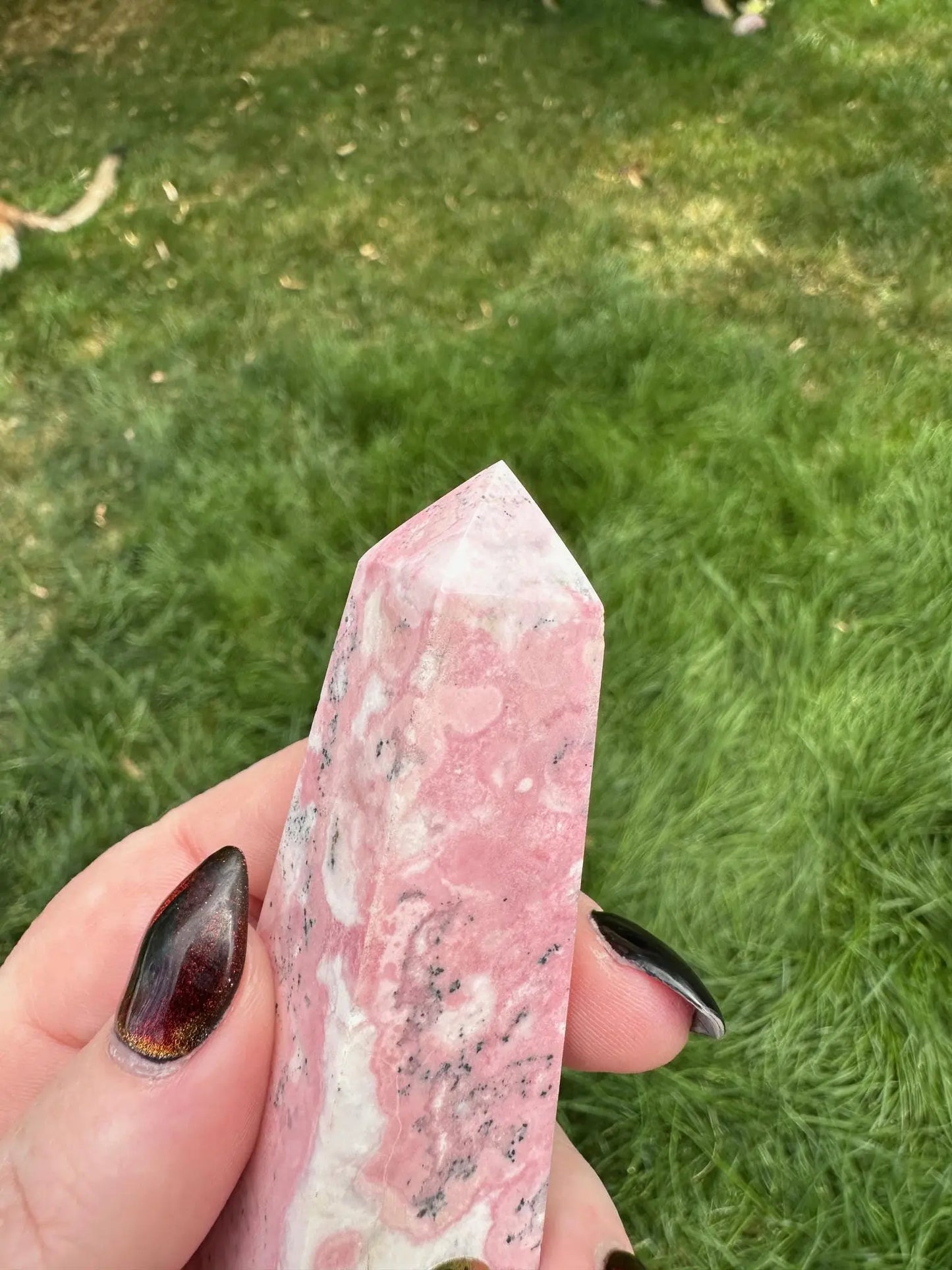 Peruvian Rhodonite Tower 4 inches Oakriver Crystals